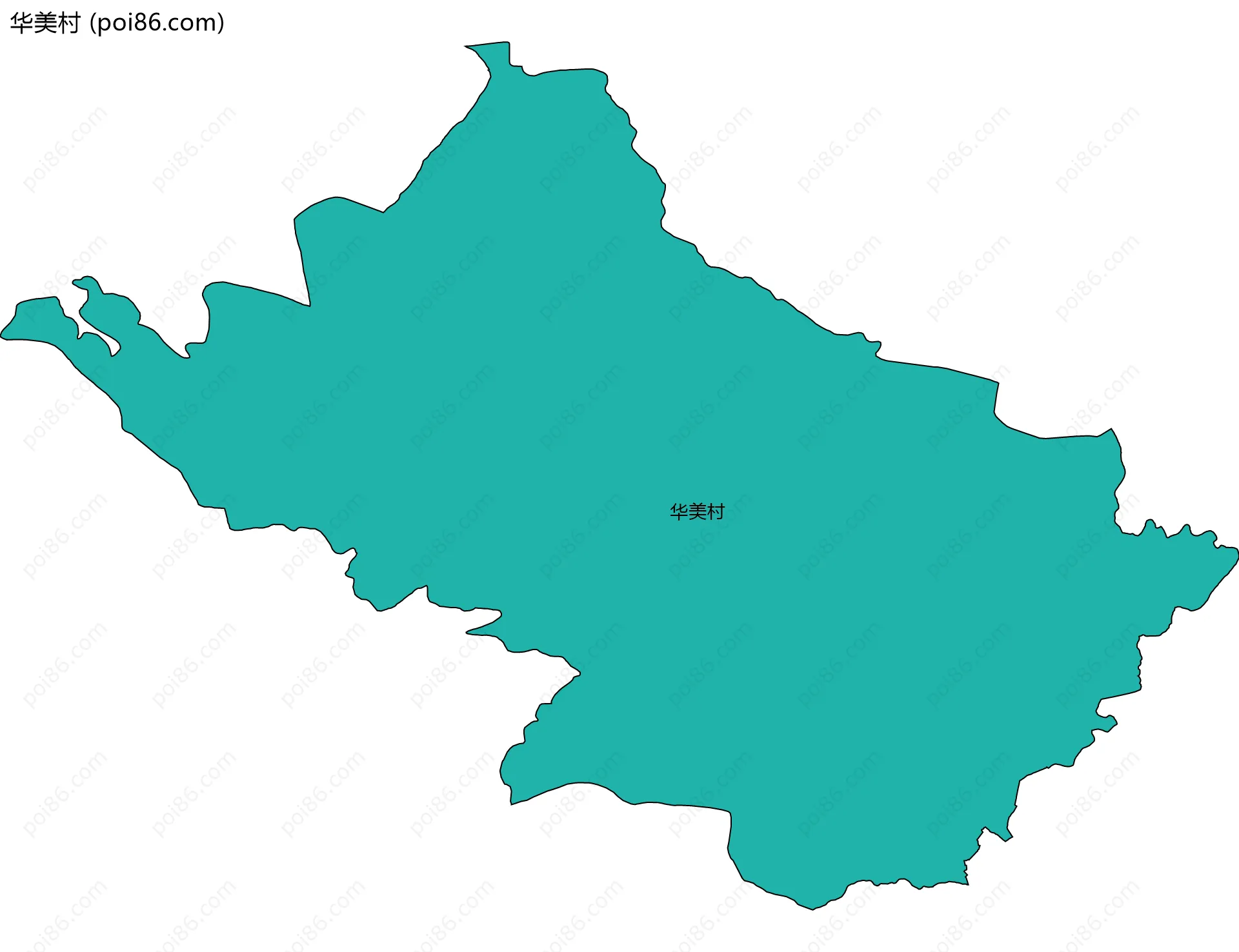 华美村边界地图