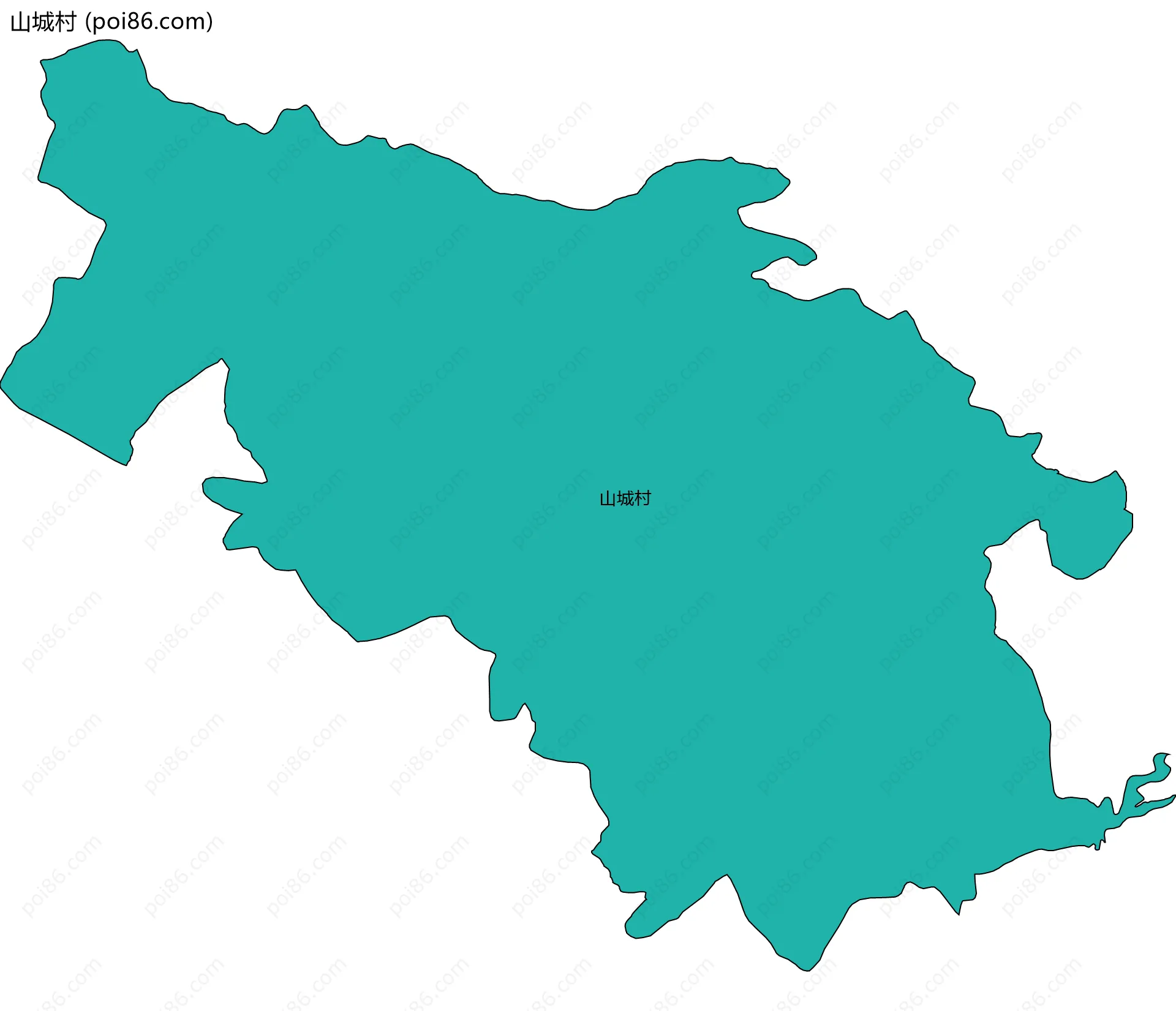 山城村边界地图