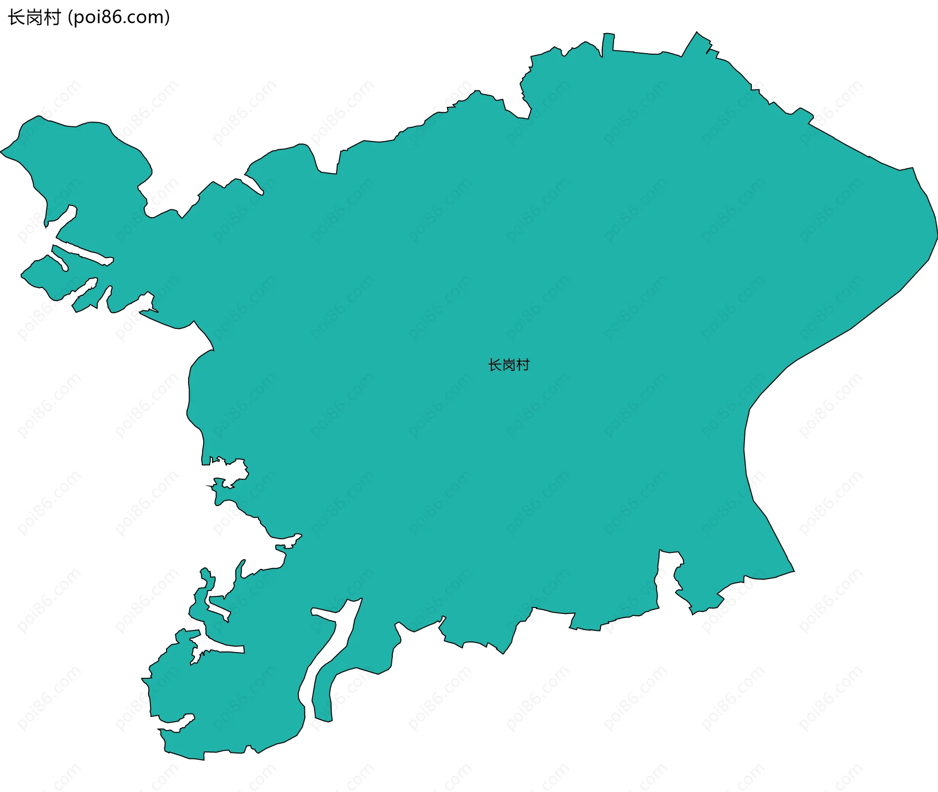 长岗村边界地图