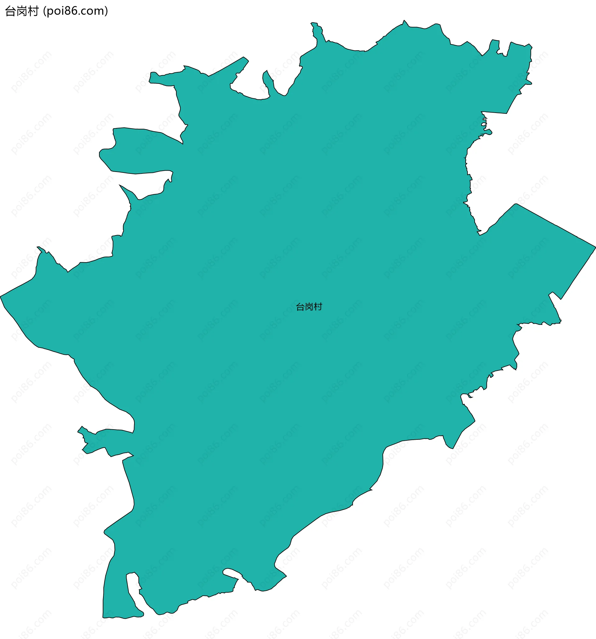 台岗村边界地图