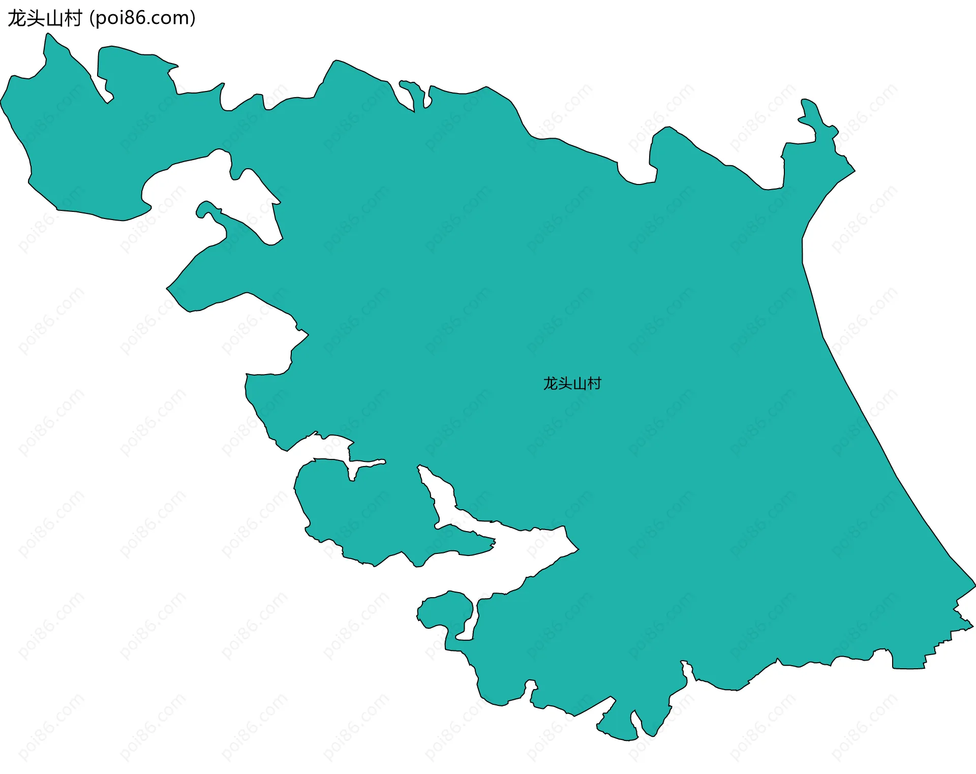 龙头山村边界地图