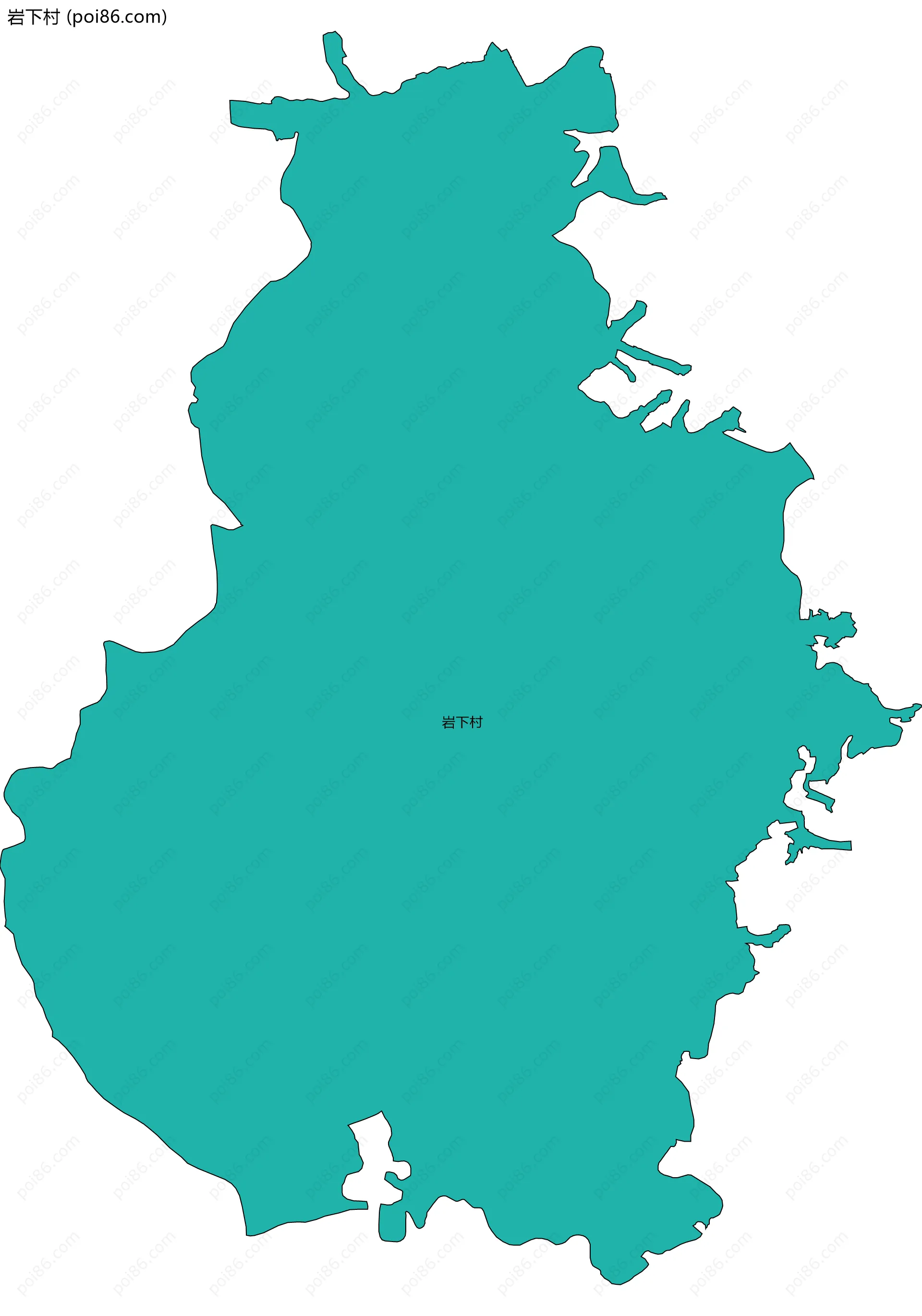岩下村边界地图