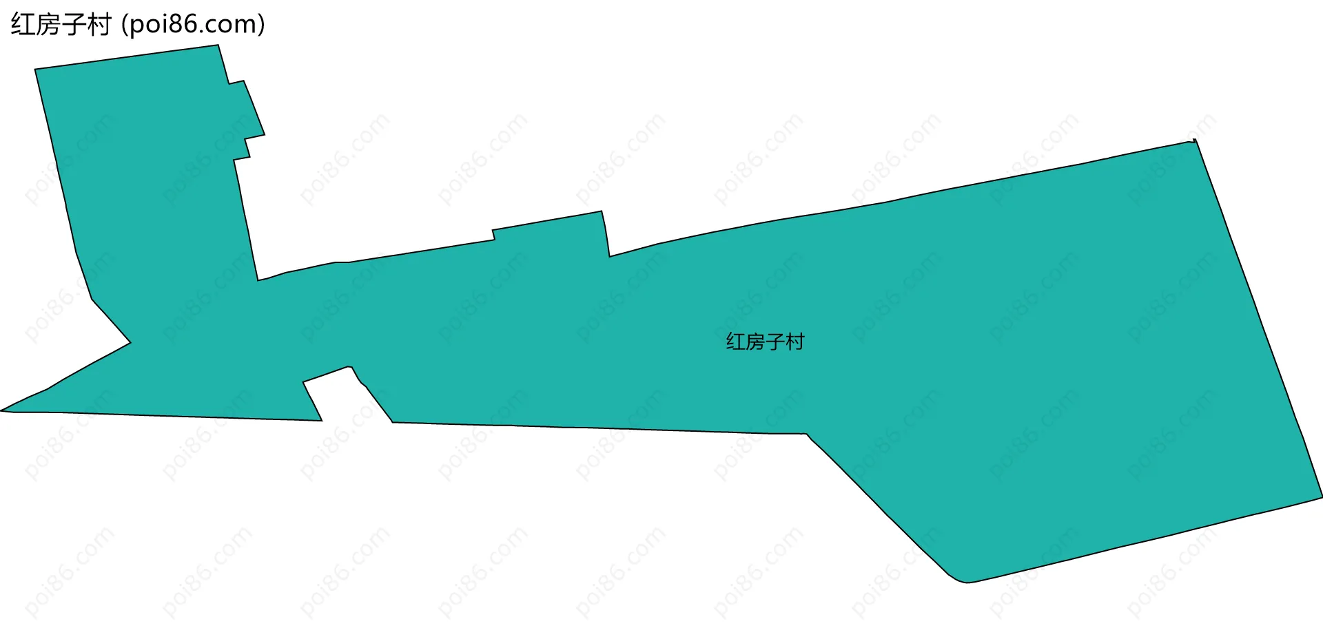 红房子村边界地图