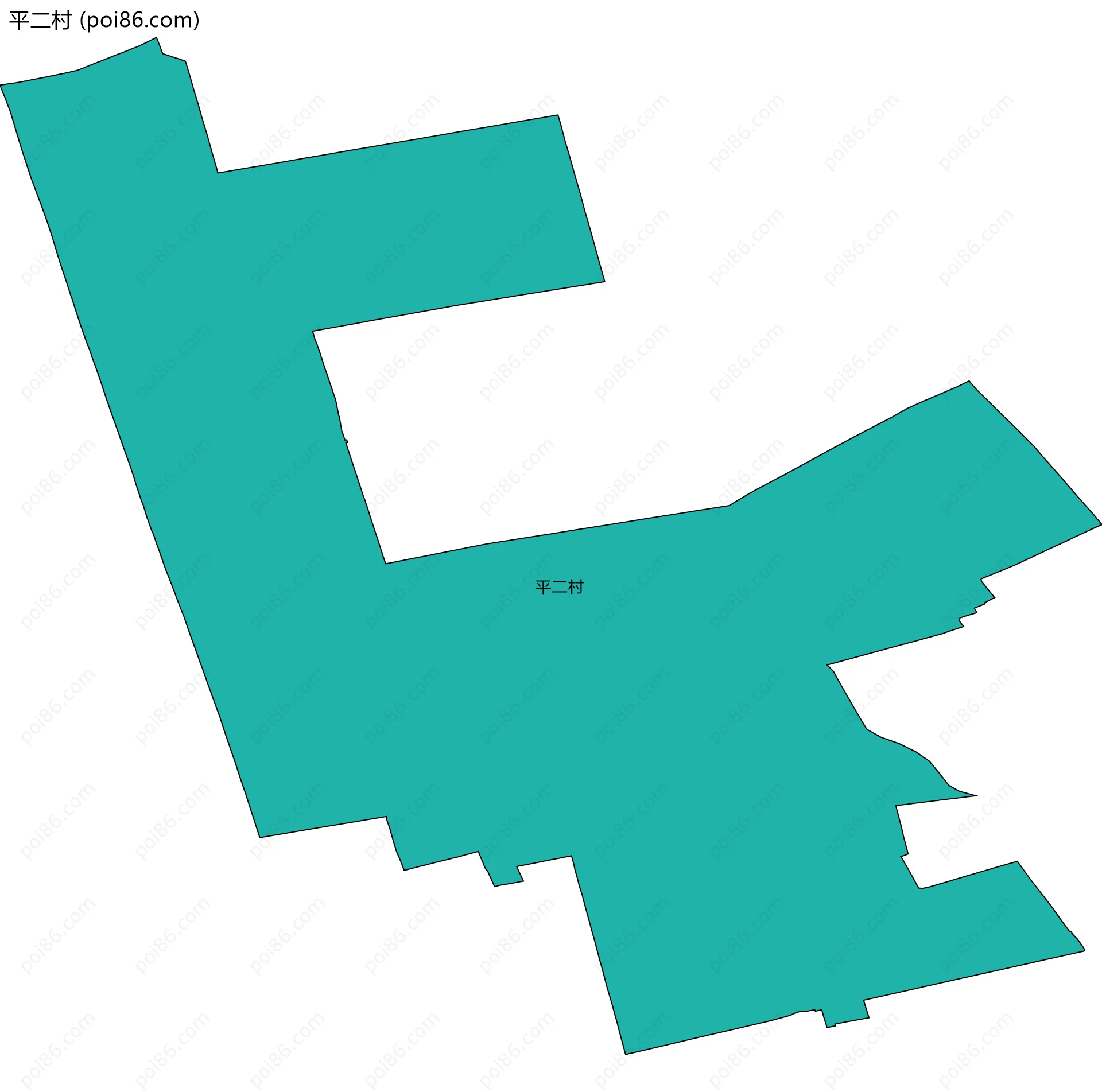 平二村边界地图