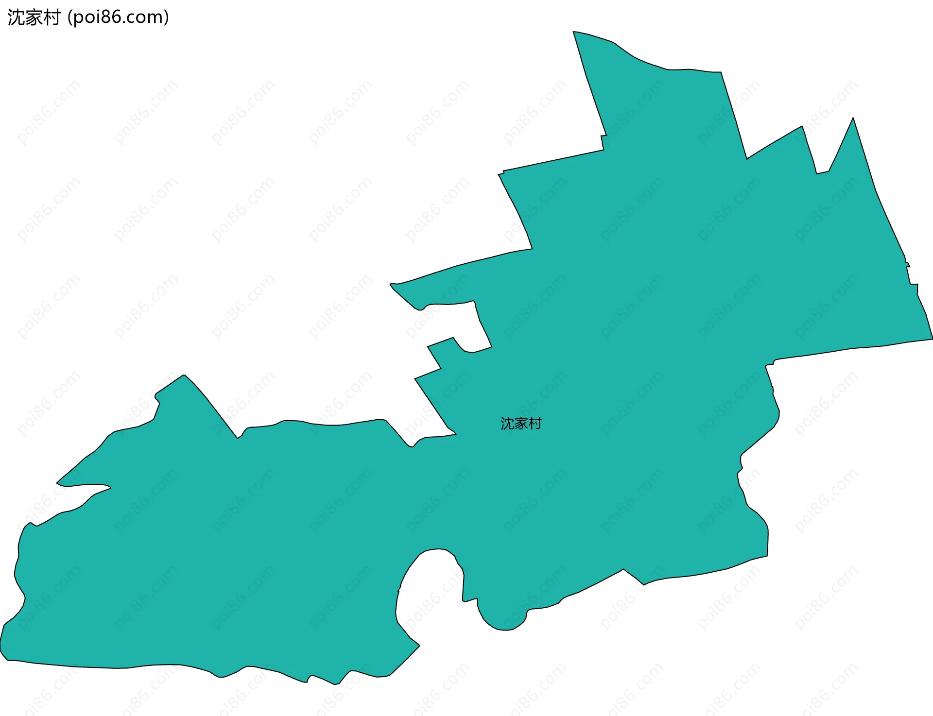 沈家村边界地图
