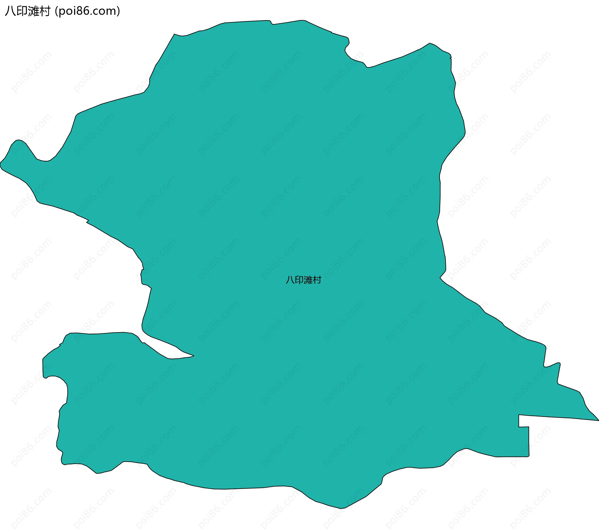 八印滩村边界地图
