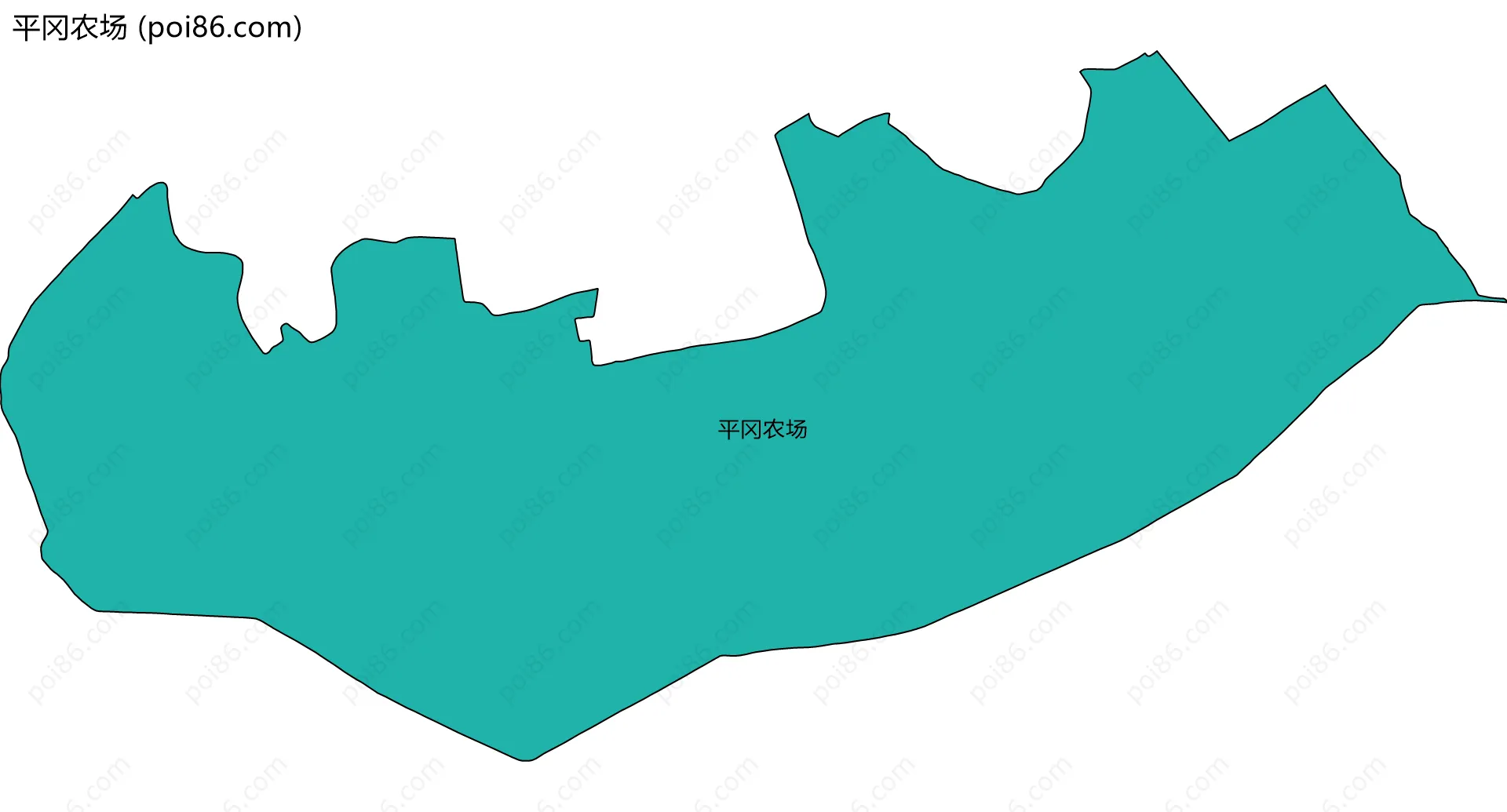 平冈农场边界地图