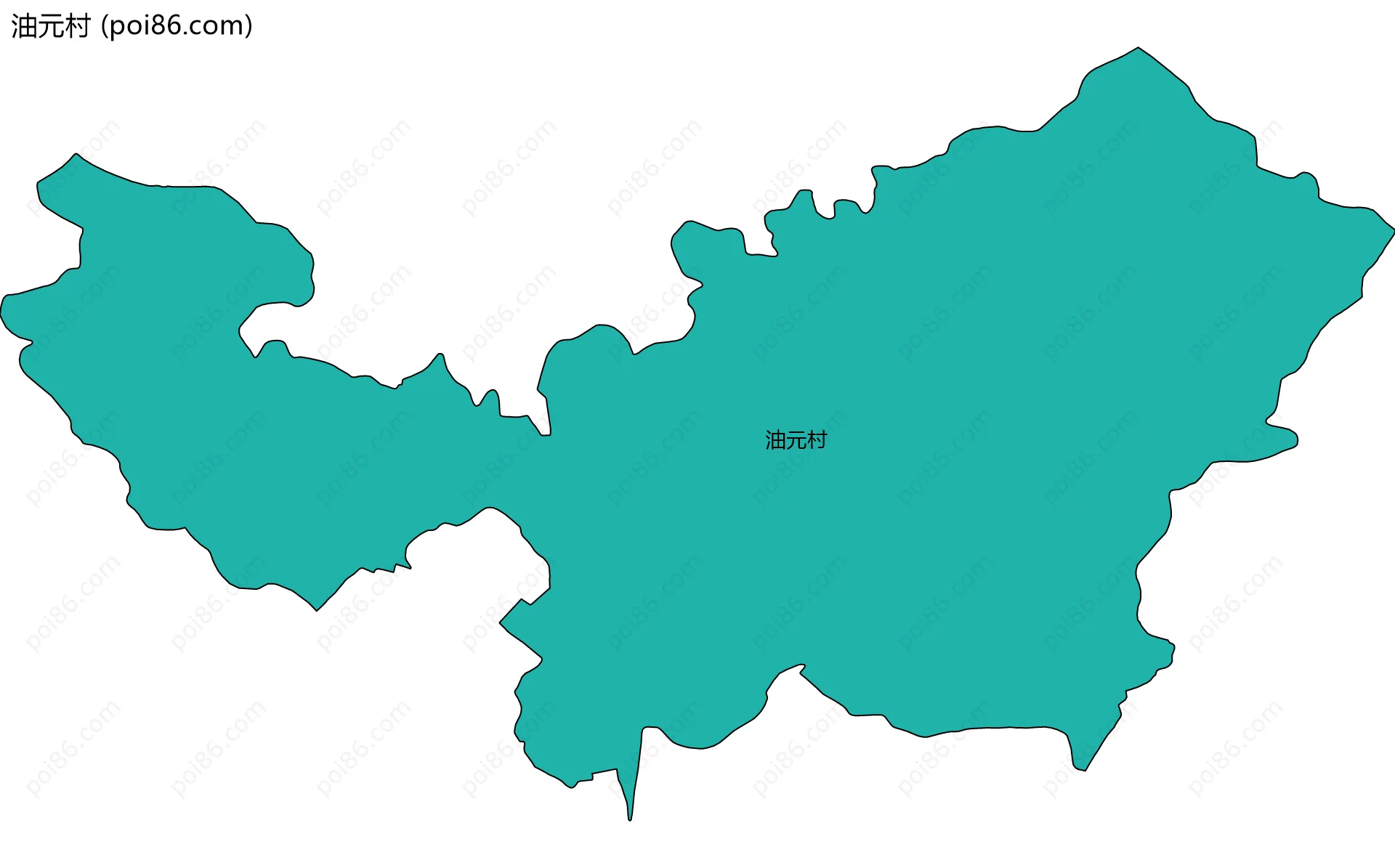 油元村边界地图