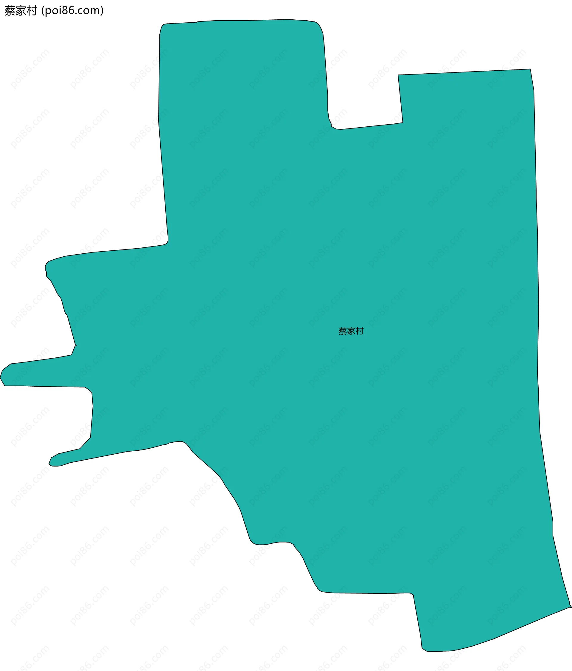 蔡家村边界地图