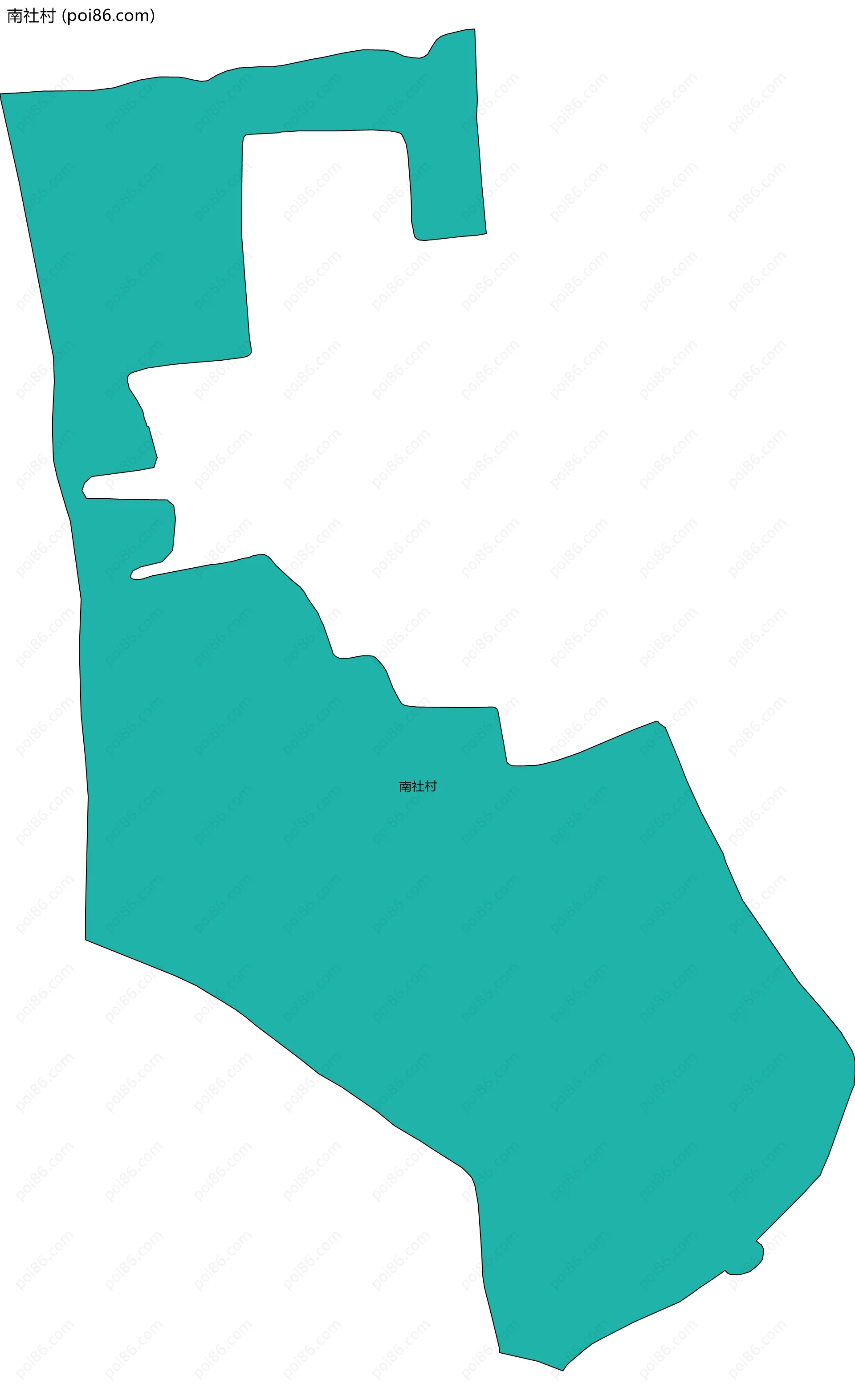 南社村边界地图