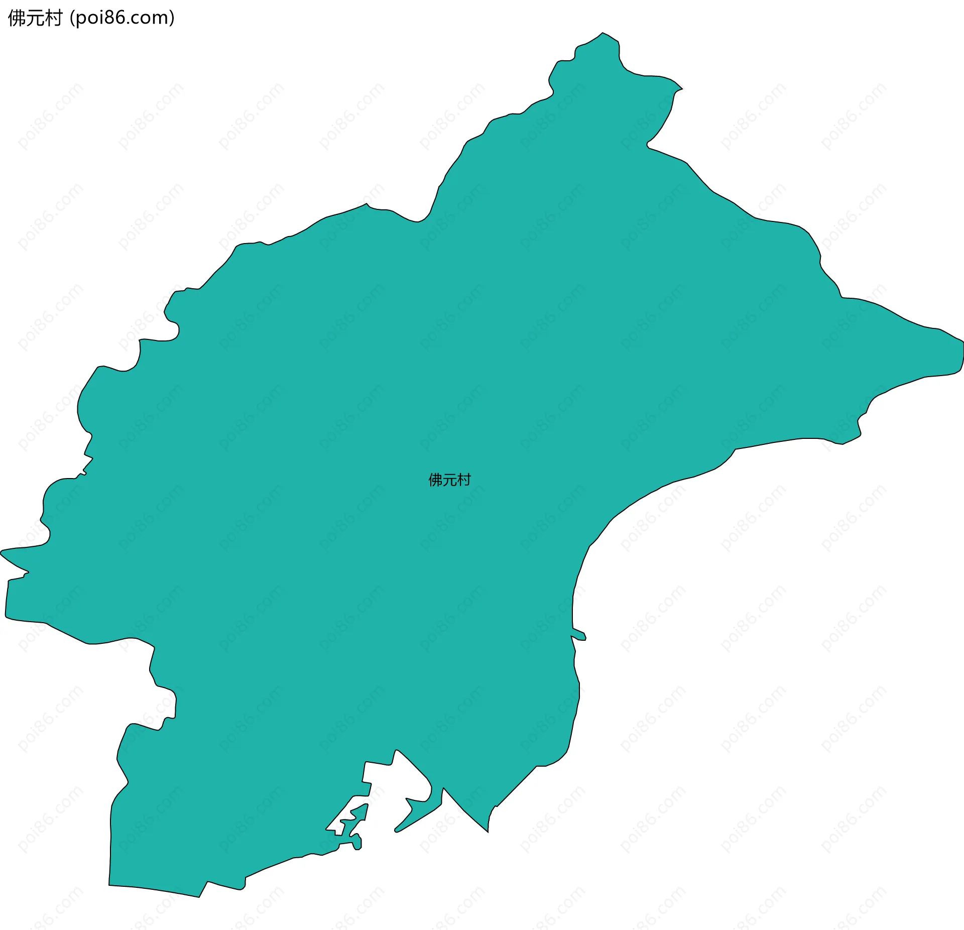 佛元村边界地图