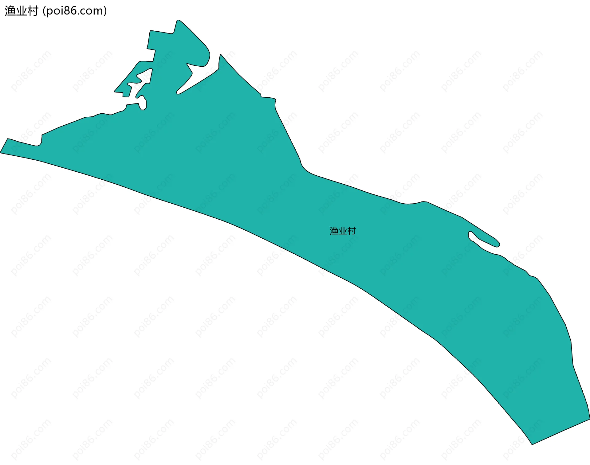 渔业村边界地图