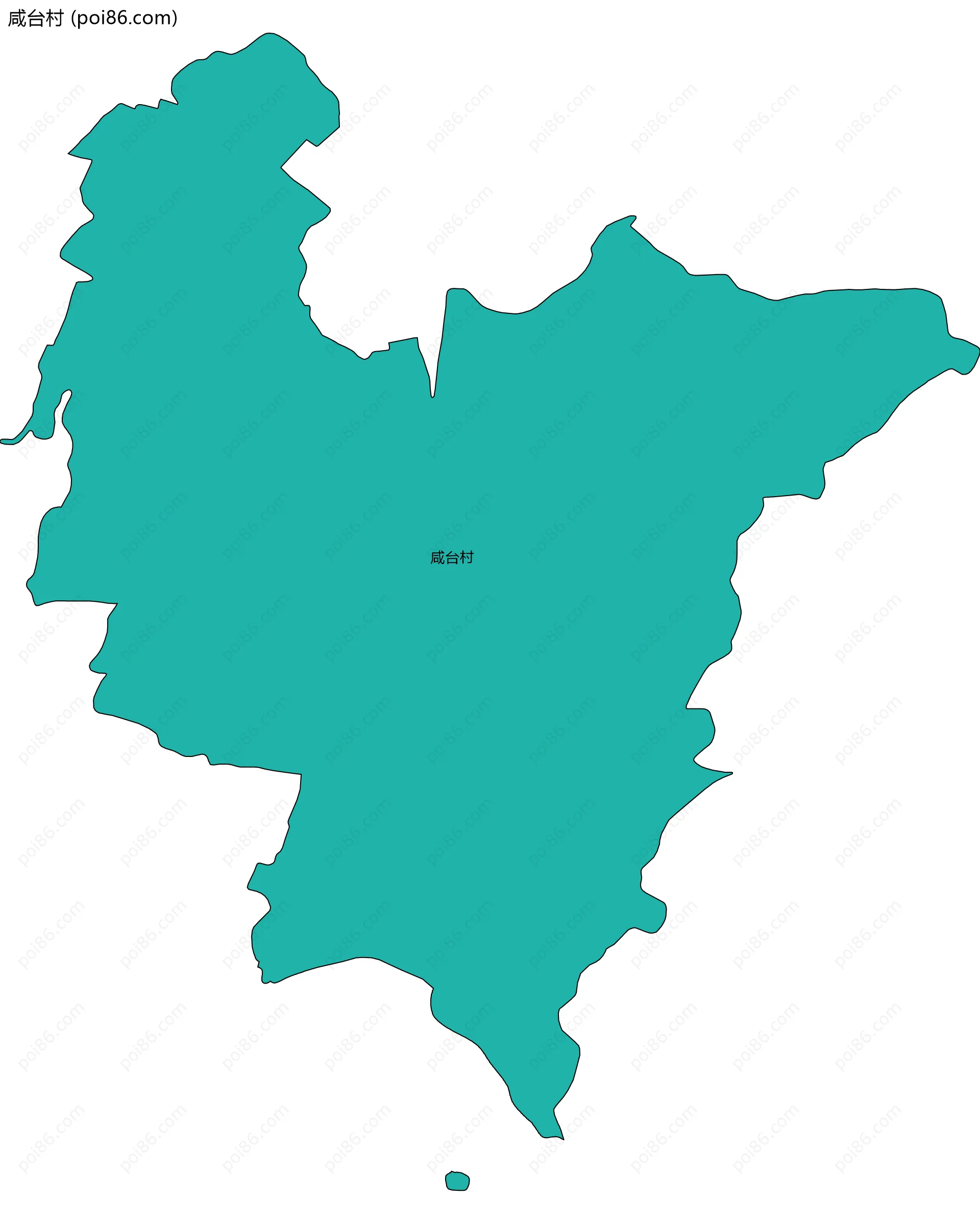 咸台村边界地图