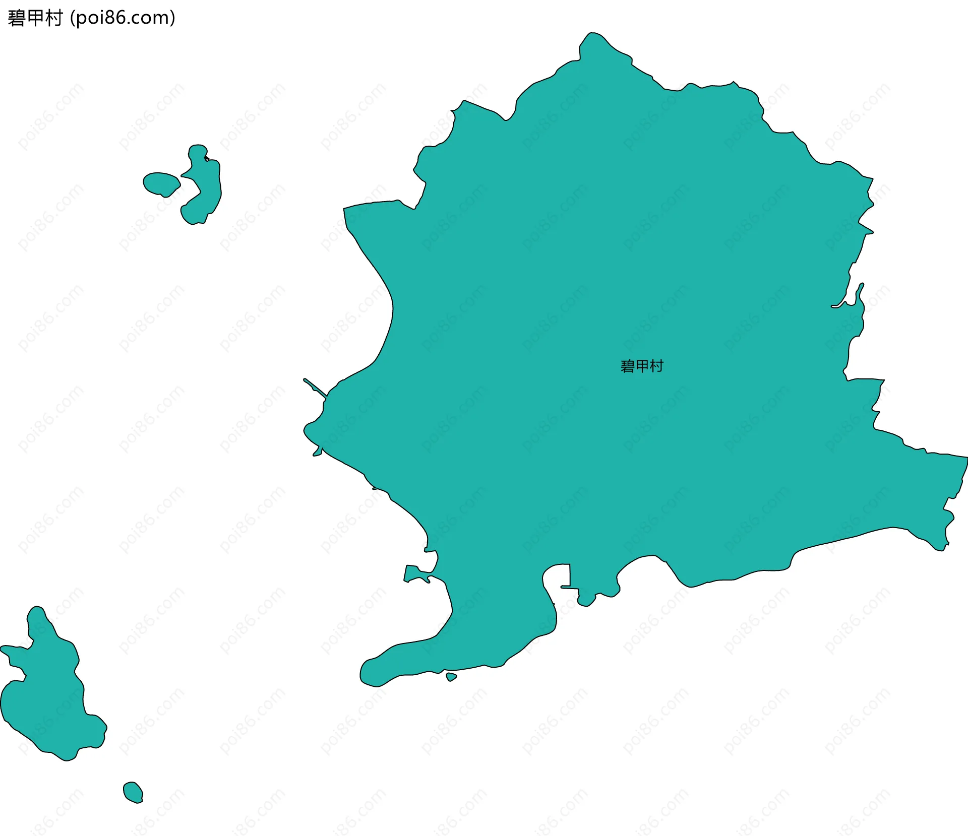 碧甲村边界地图