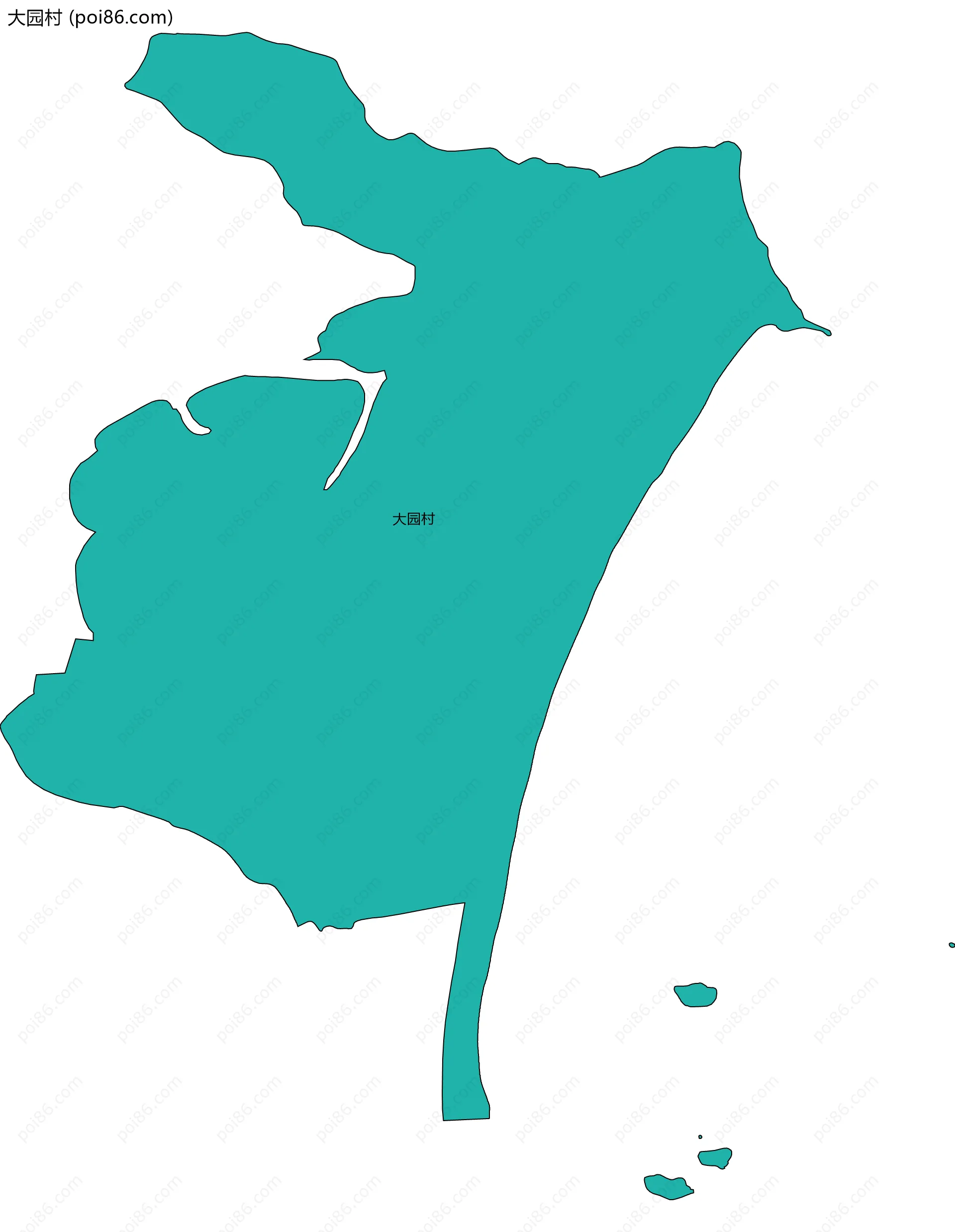 大园村边界地图