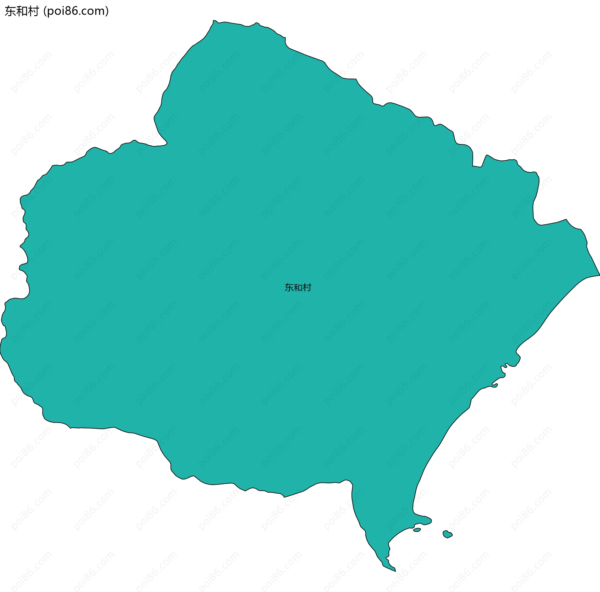 东和村边界地图