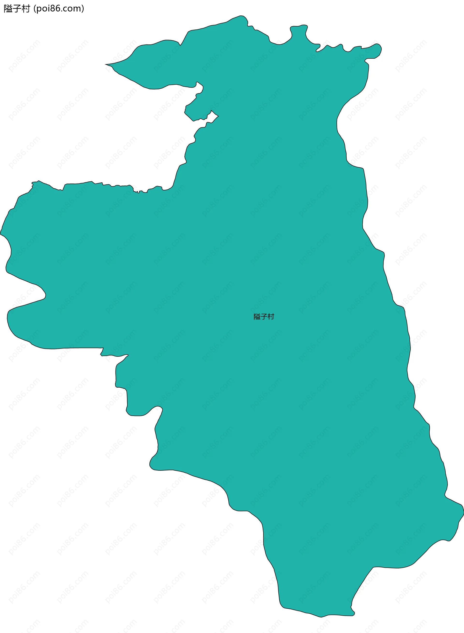 隘子村边界地图