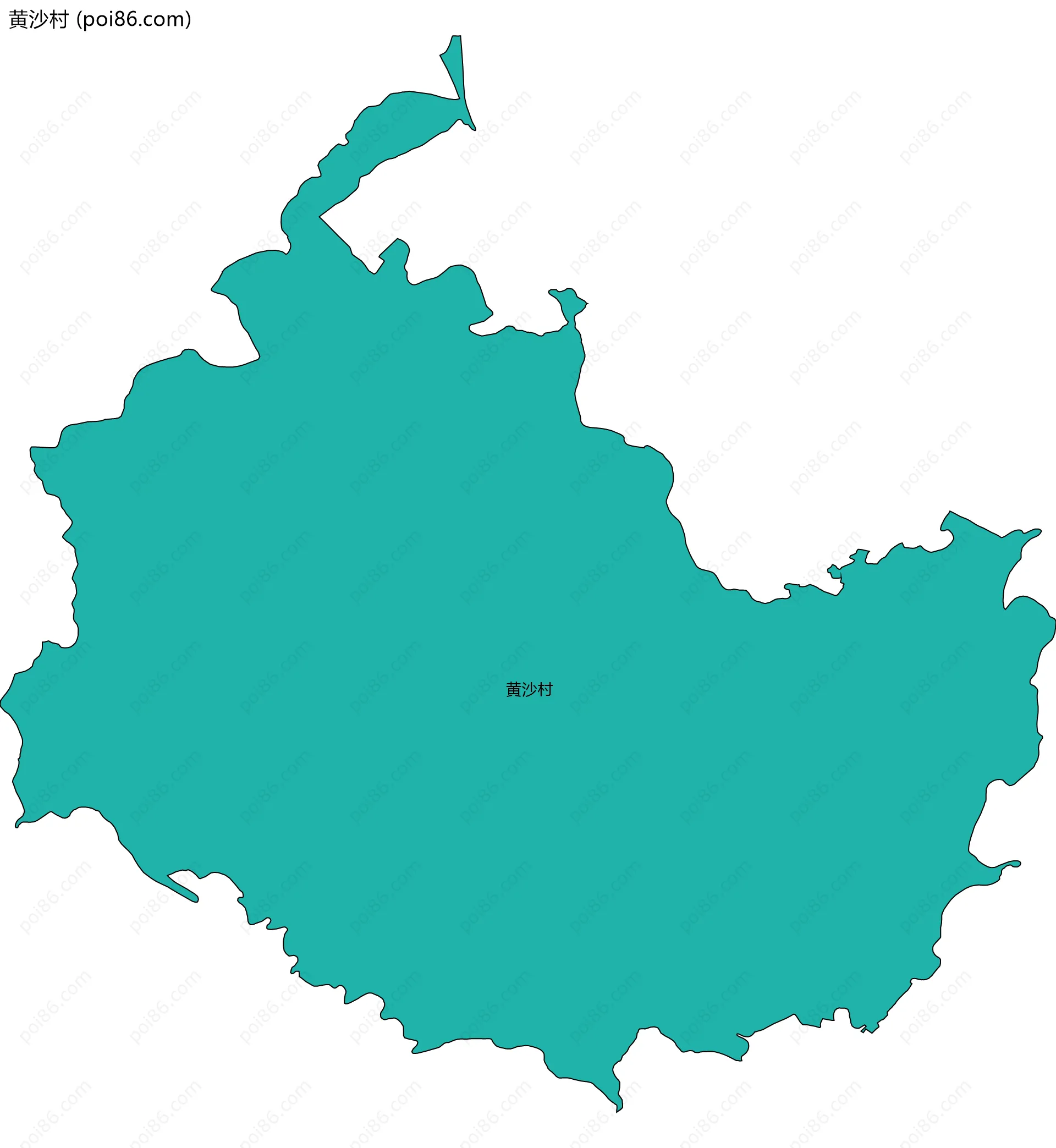 黄沙村边界地图