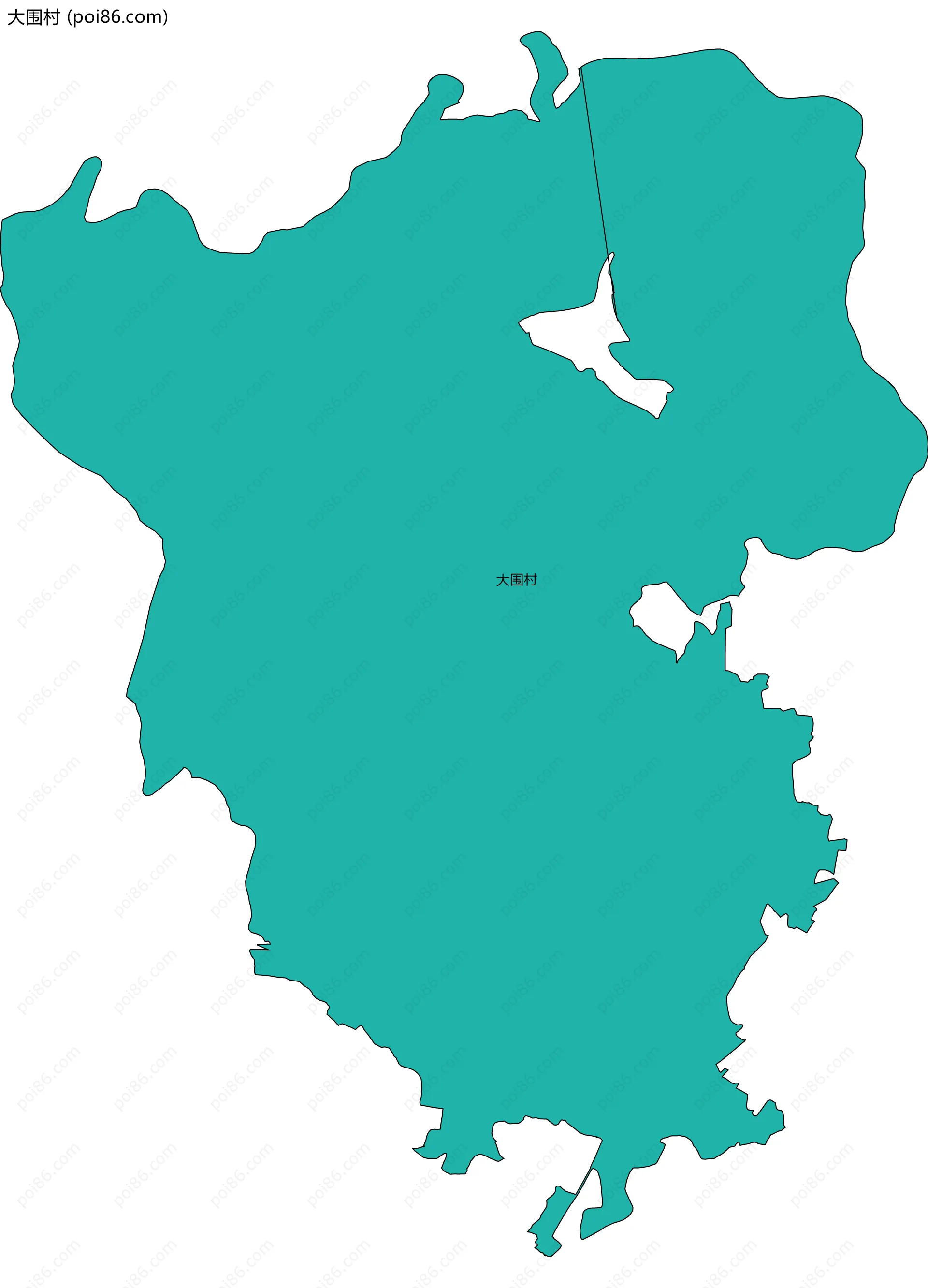 大围村边界地图