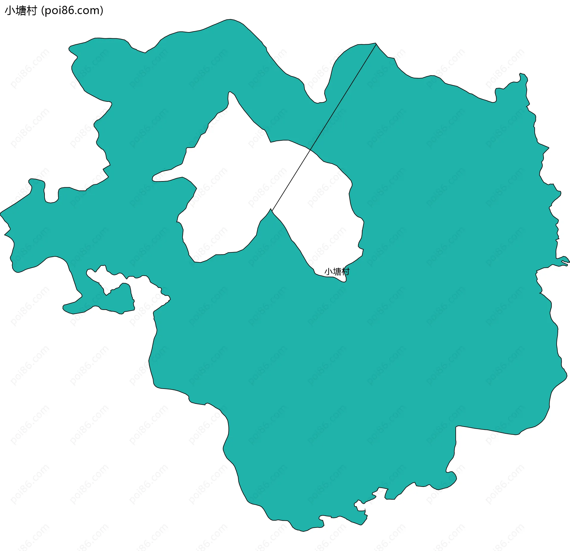 小塘村边界地图