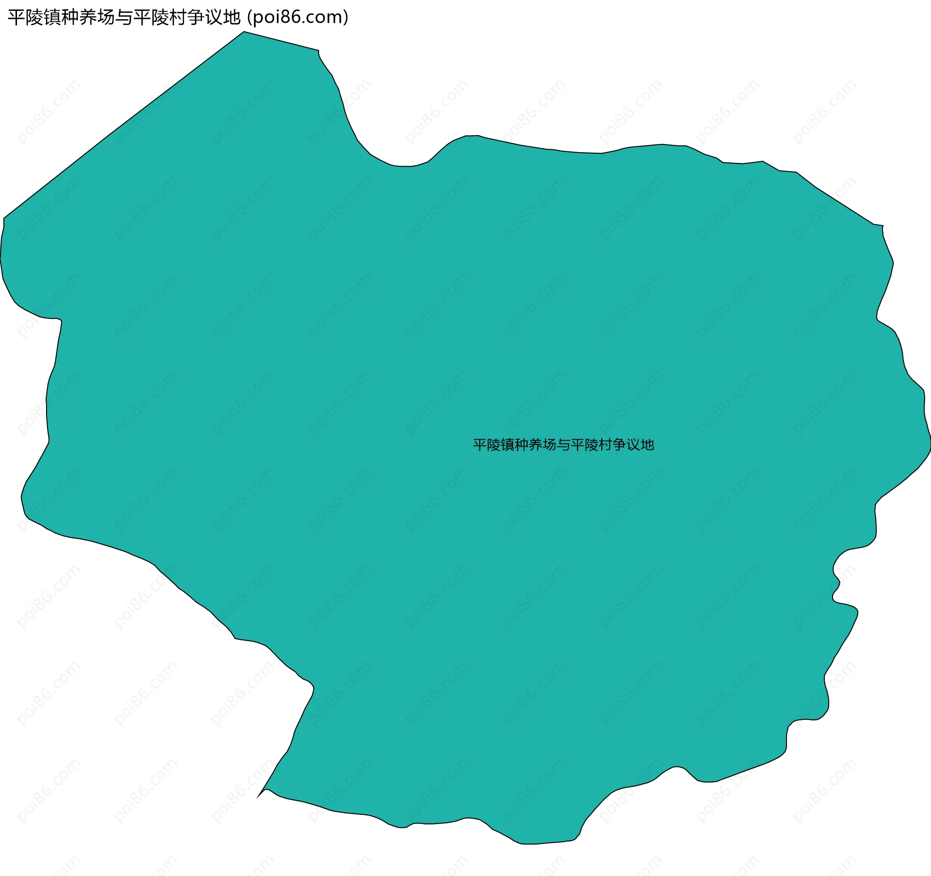 平陵镇种养场与平陵村争议地边界地图