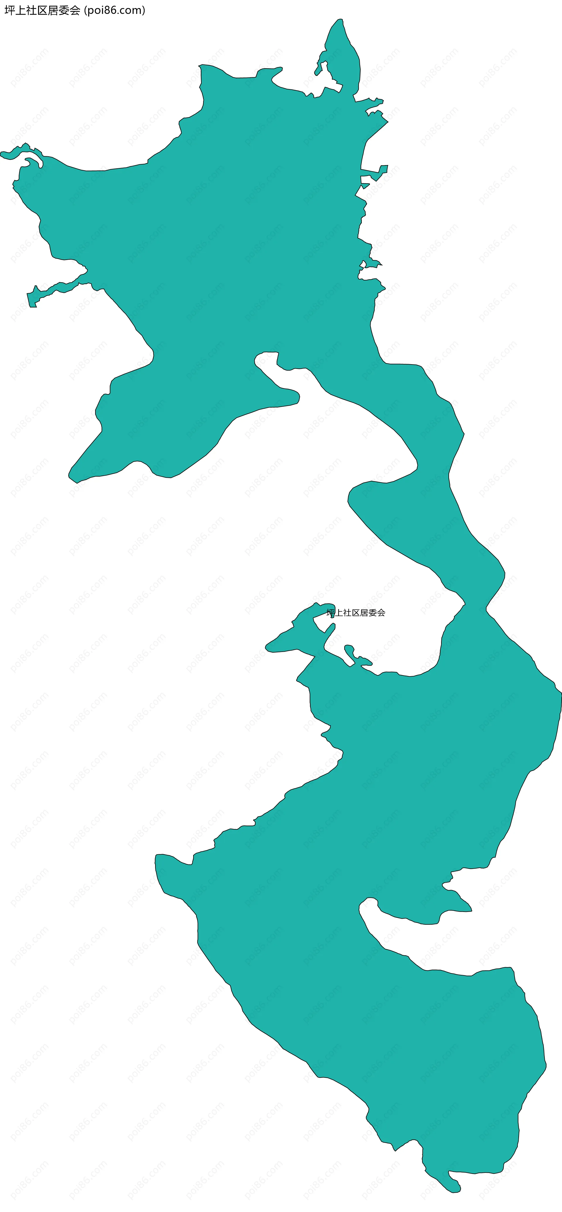 坪上社区居委会边界地图