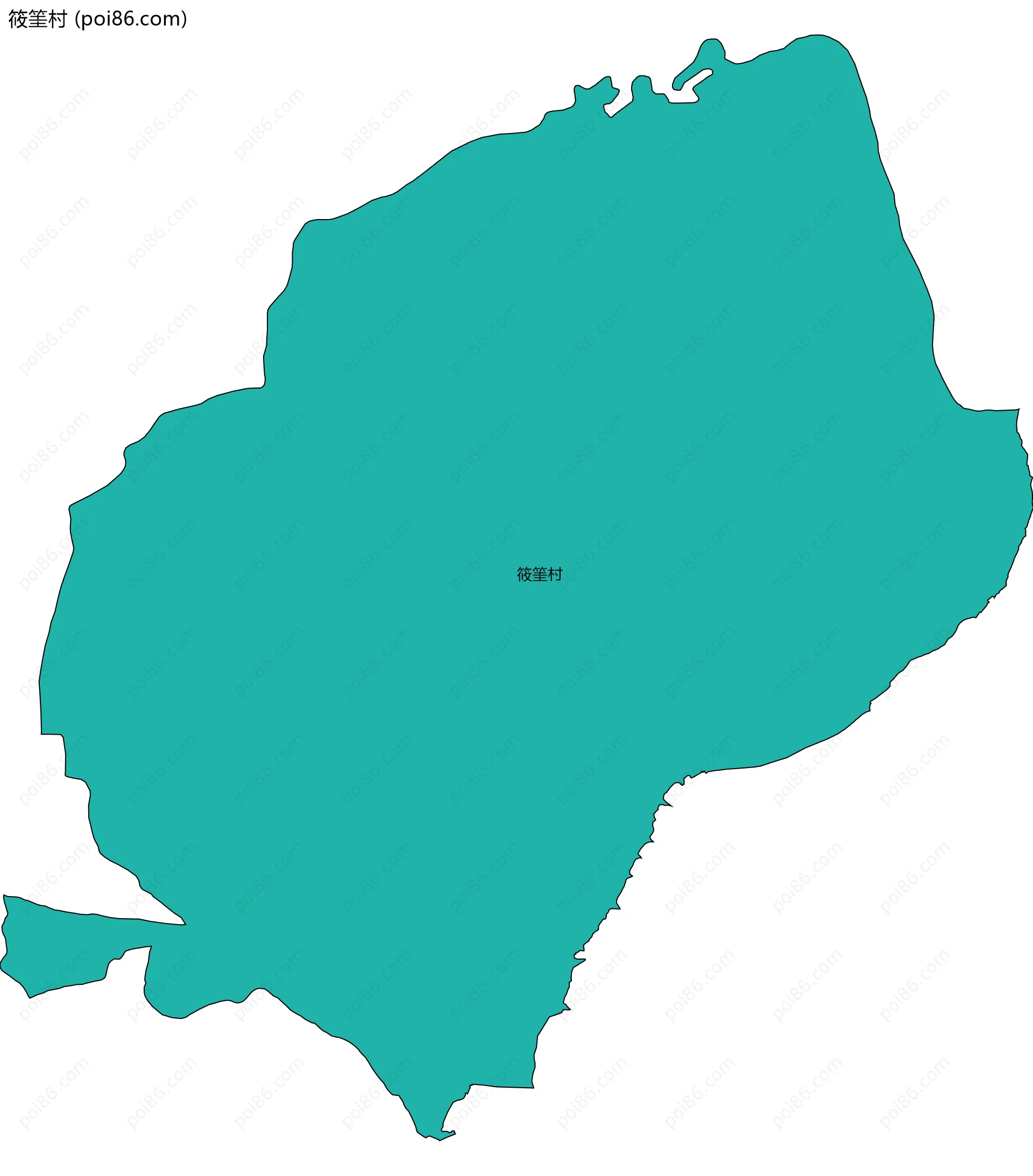 筱筀村边界地图