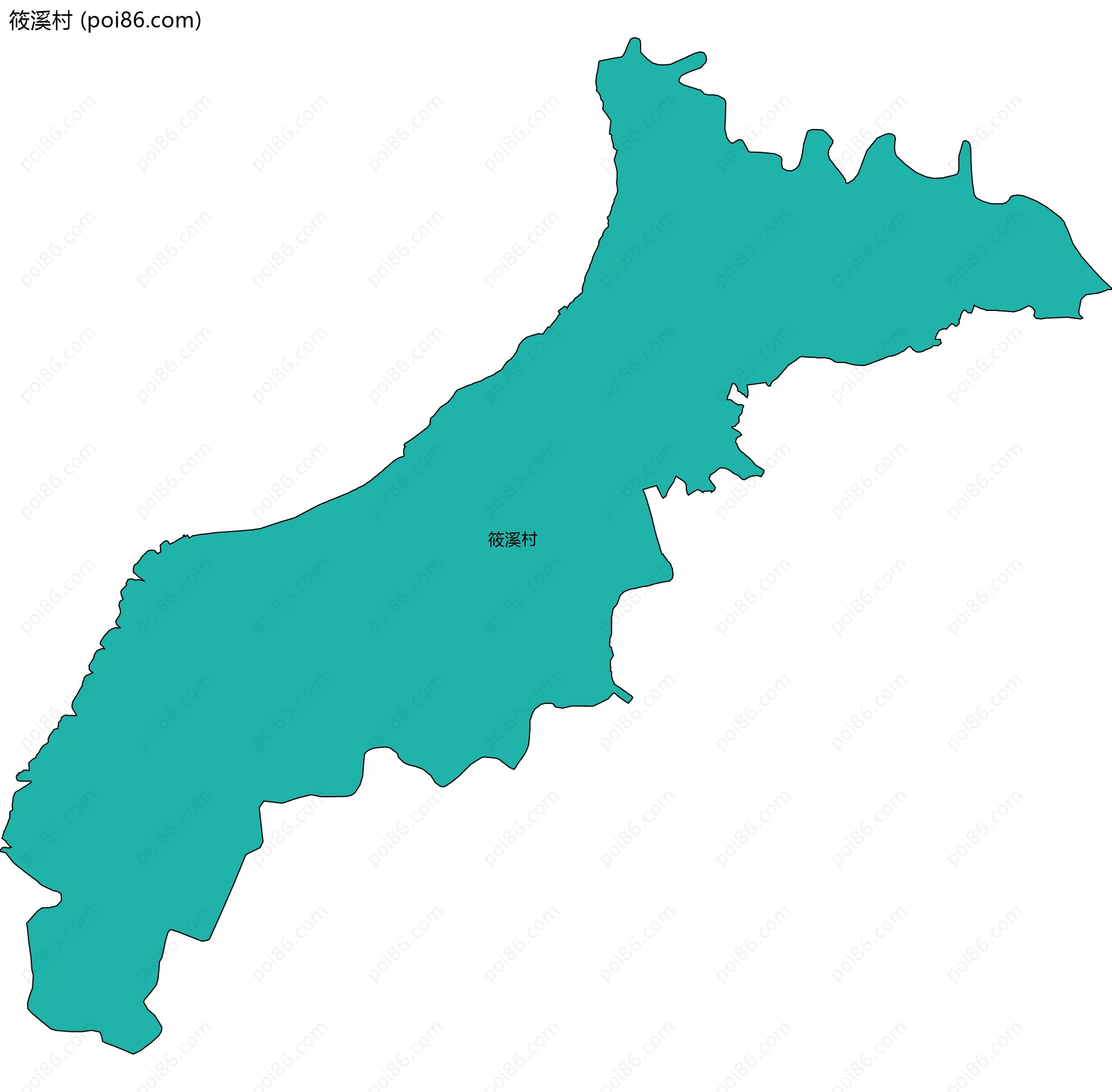 筱溪村边界地图