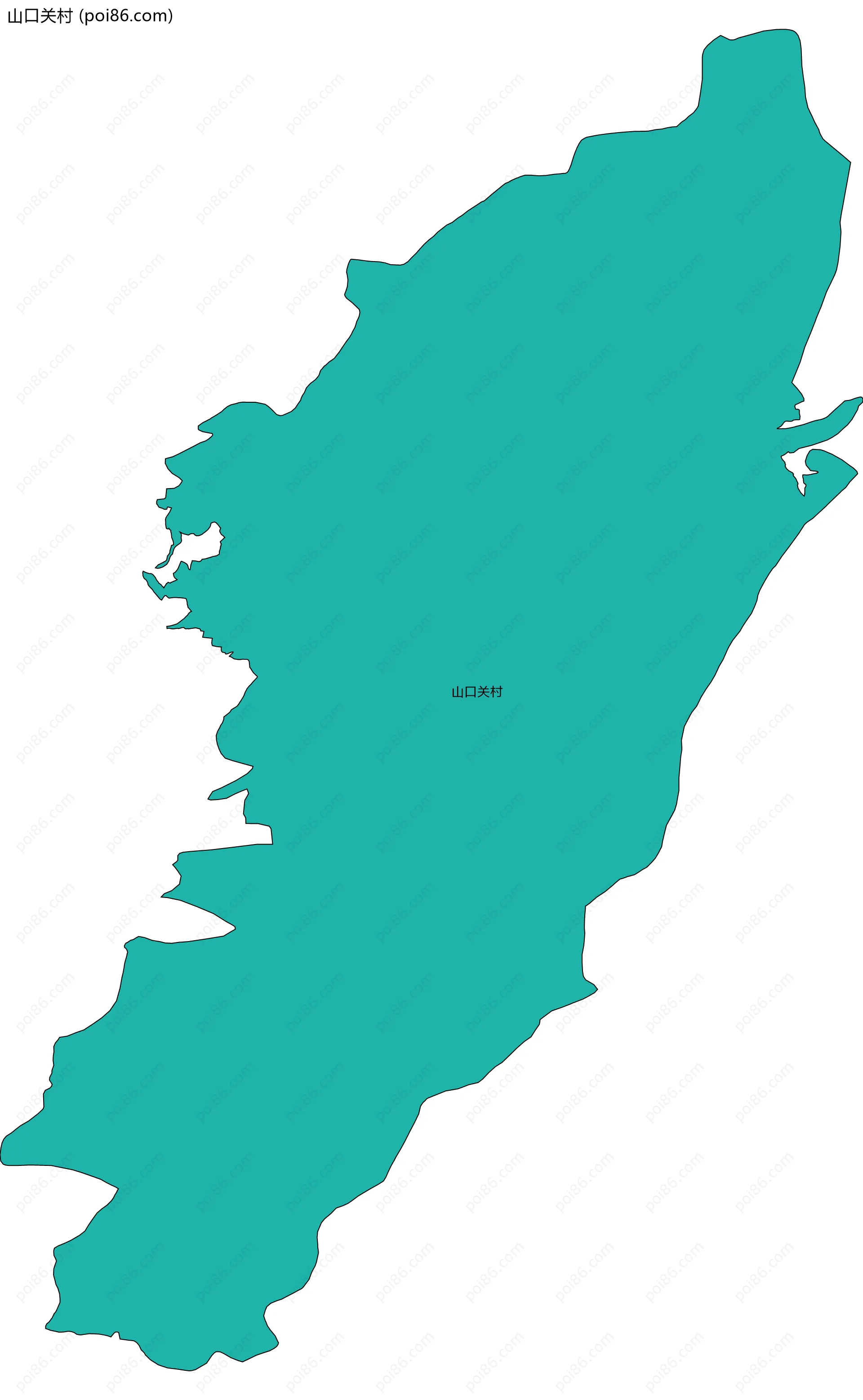 山口关村边界地图