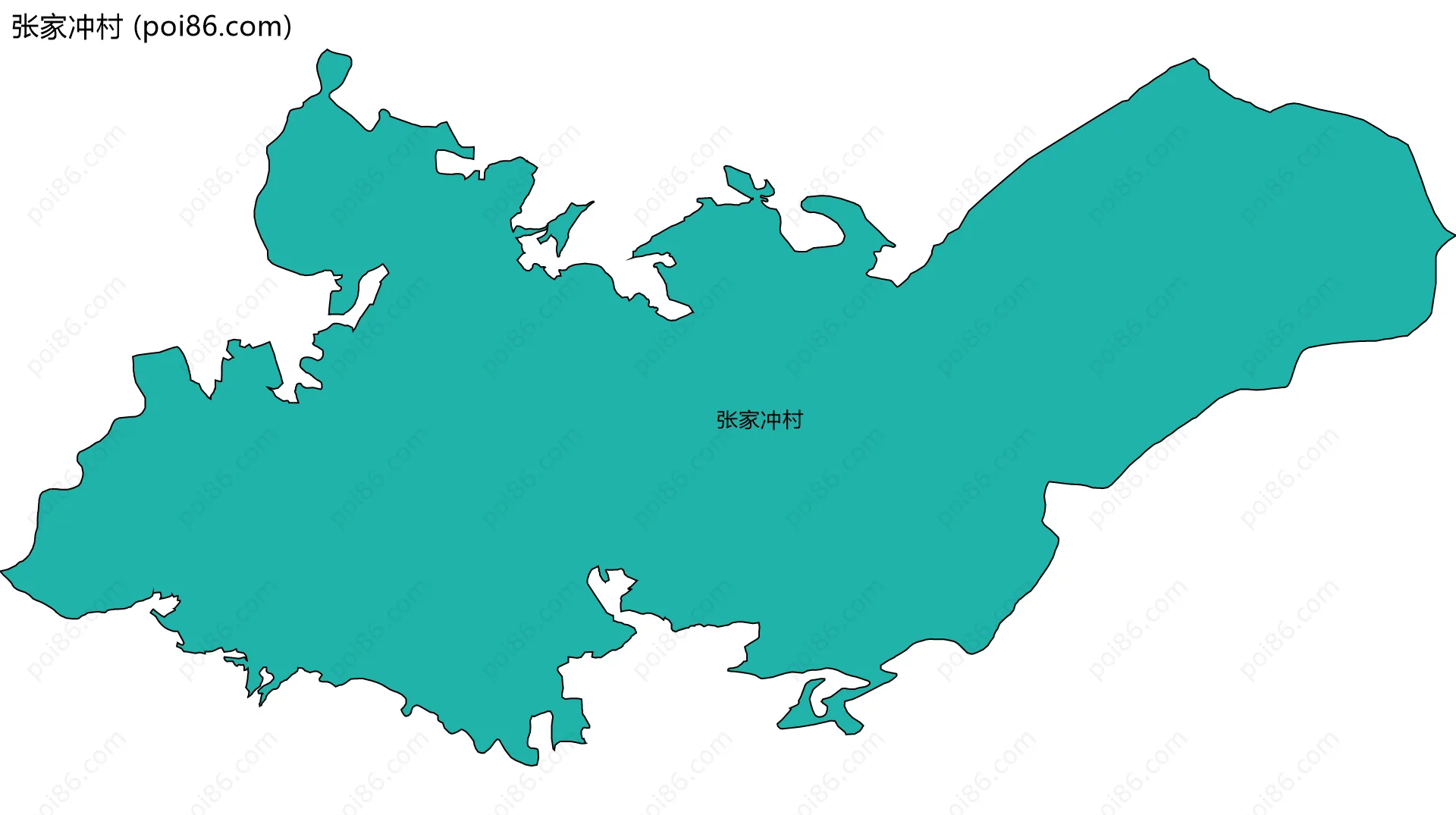 张家冲村边界地图