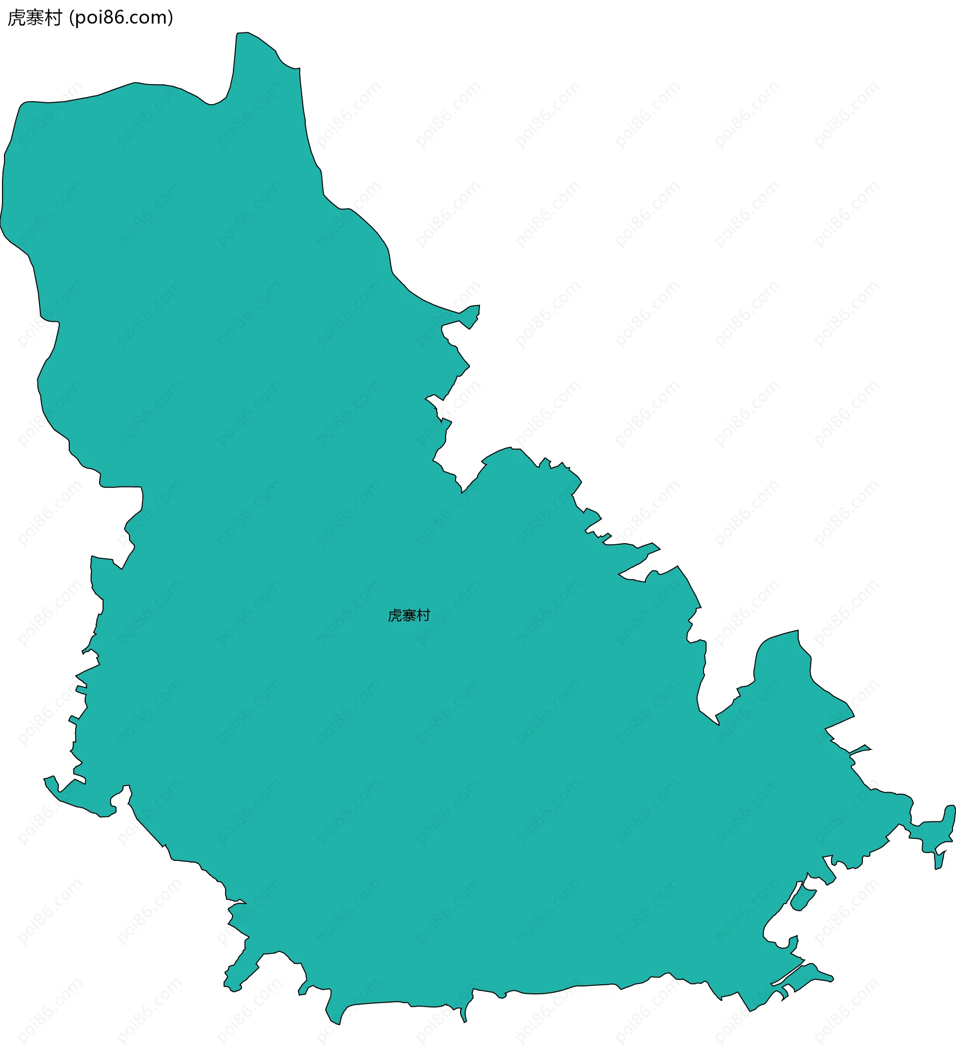 虎寨村边界地图
