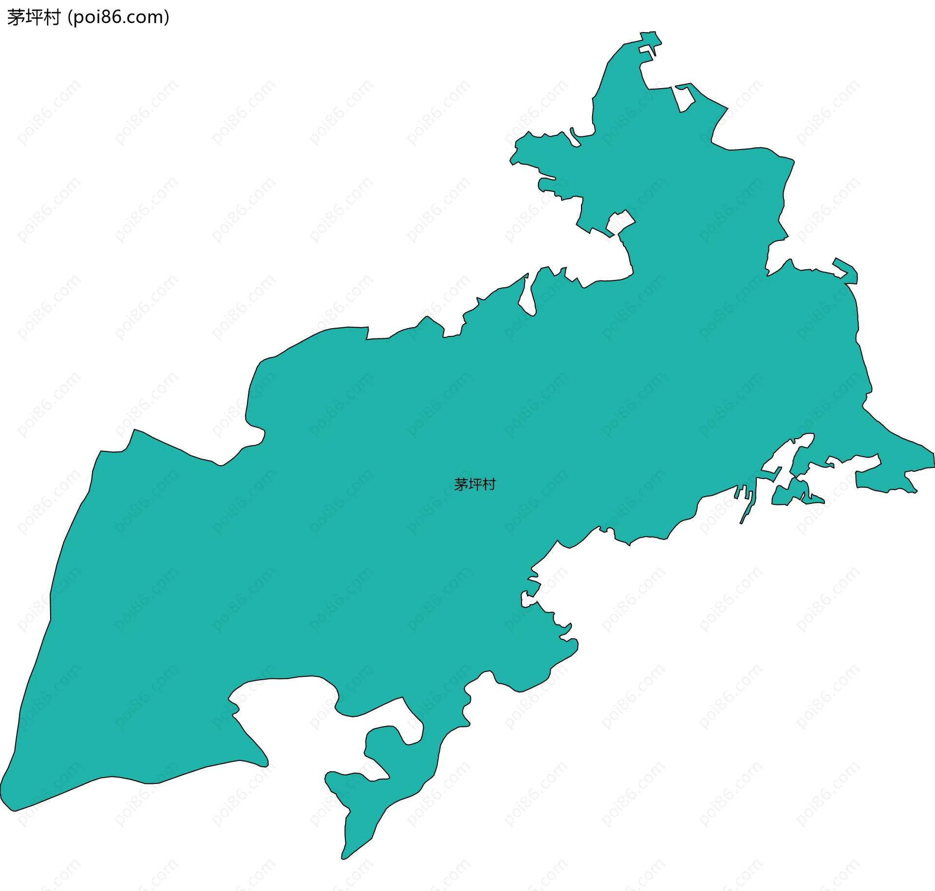 茅坪村边界地图