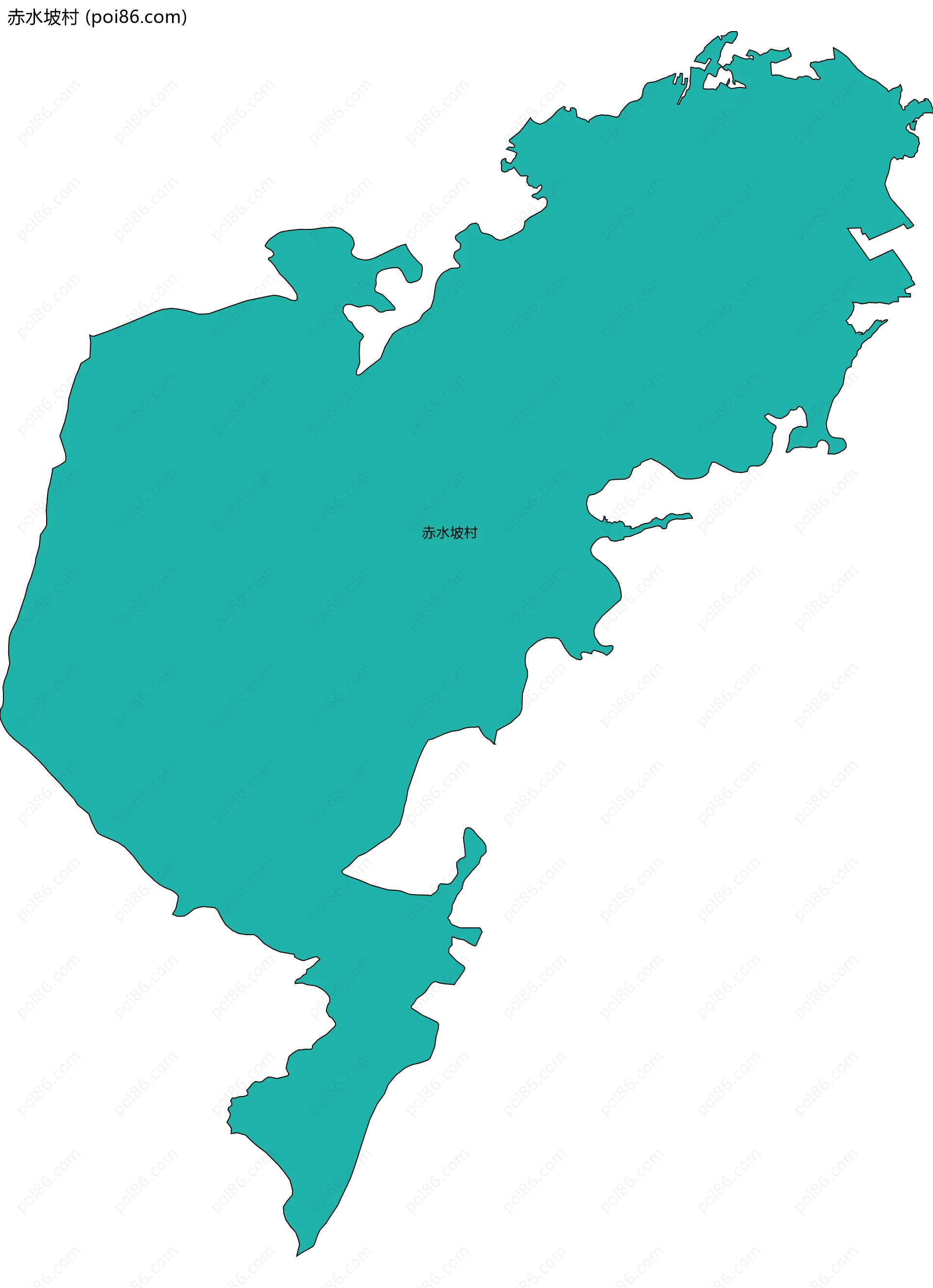 赤水坡村边界地图