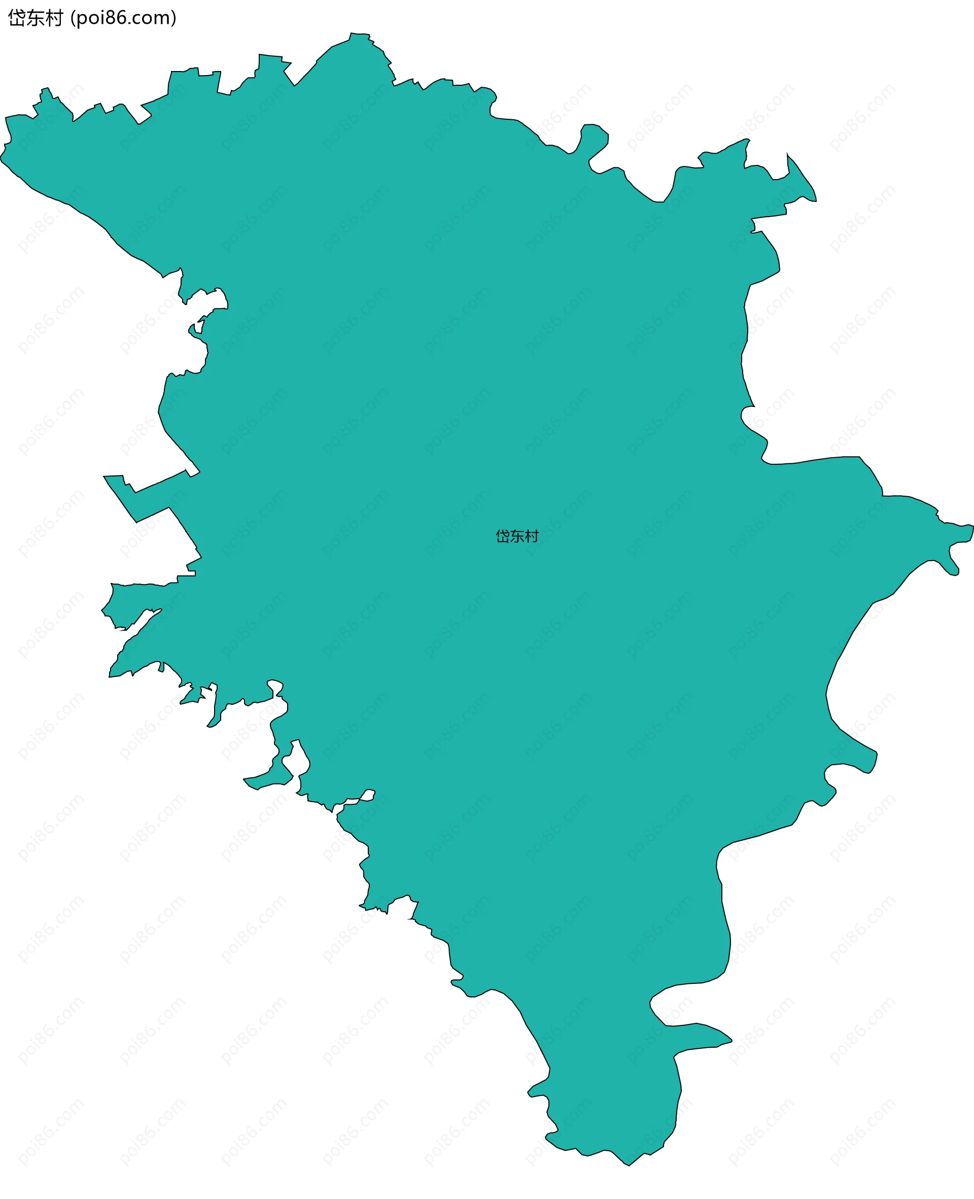 岱东村边界地图