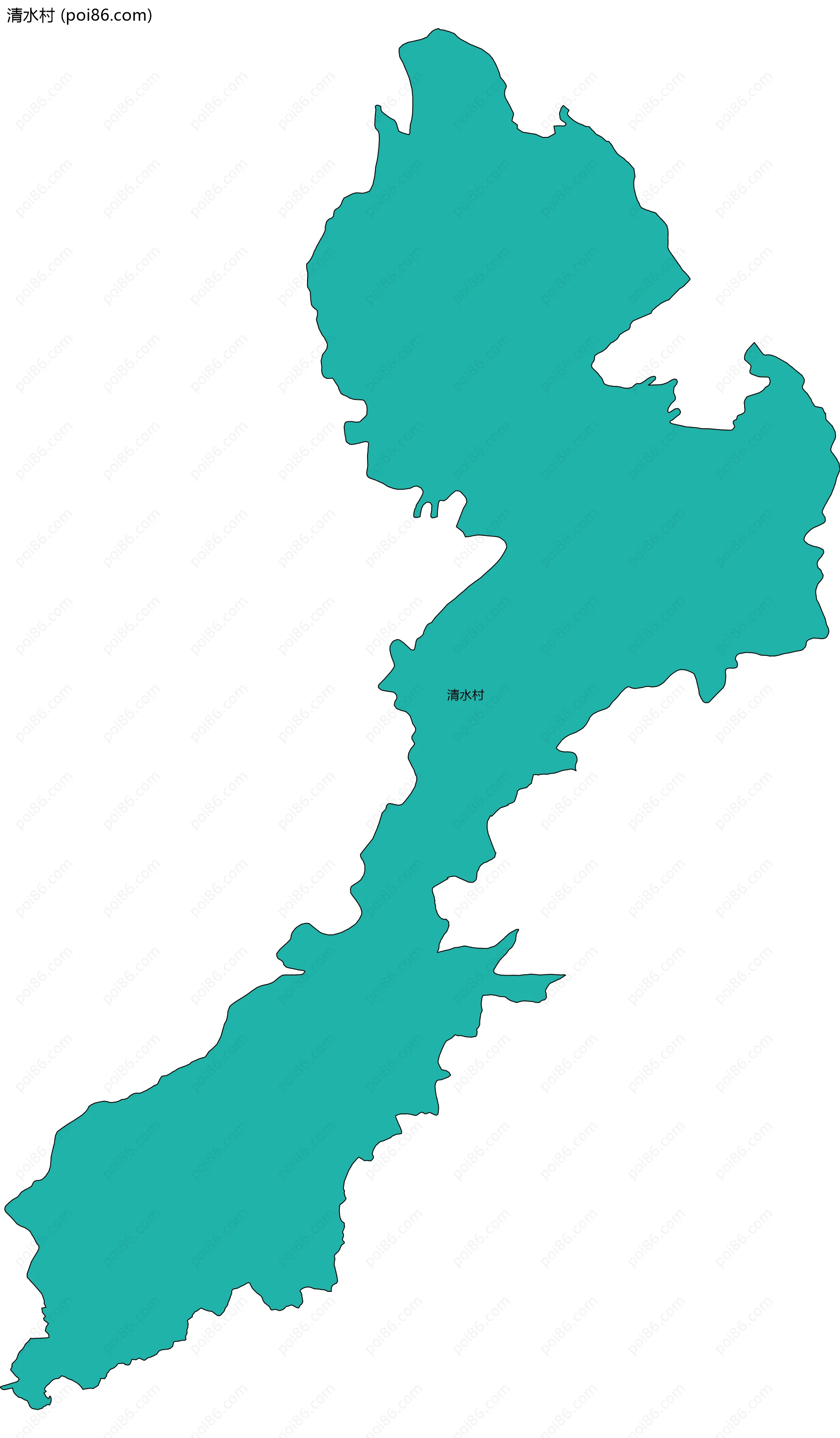 清水村边界地图