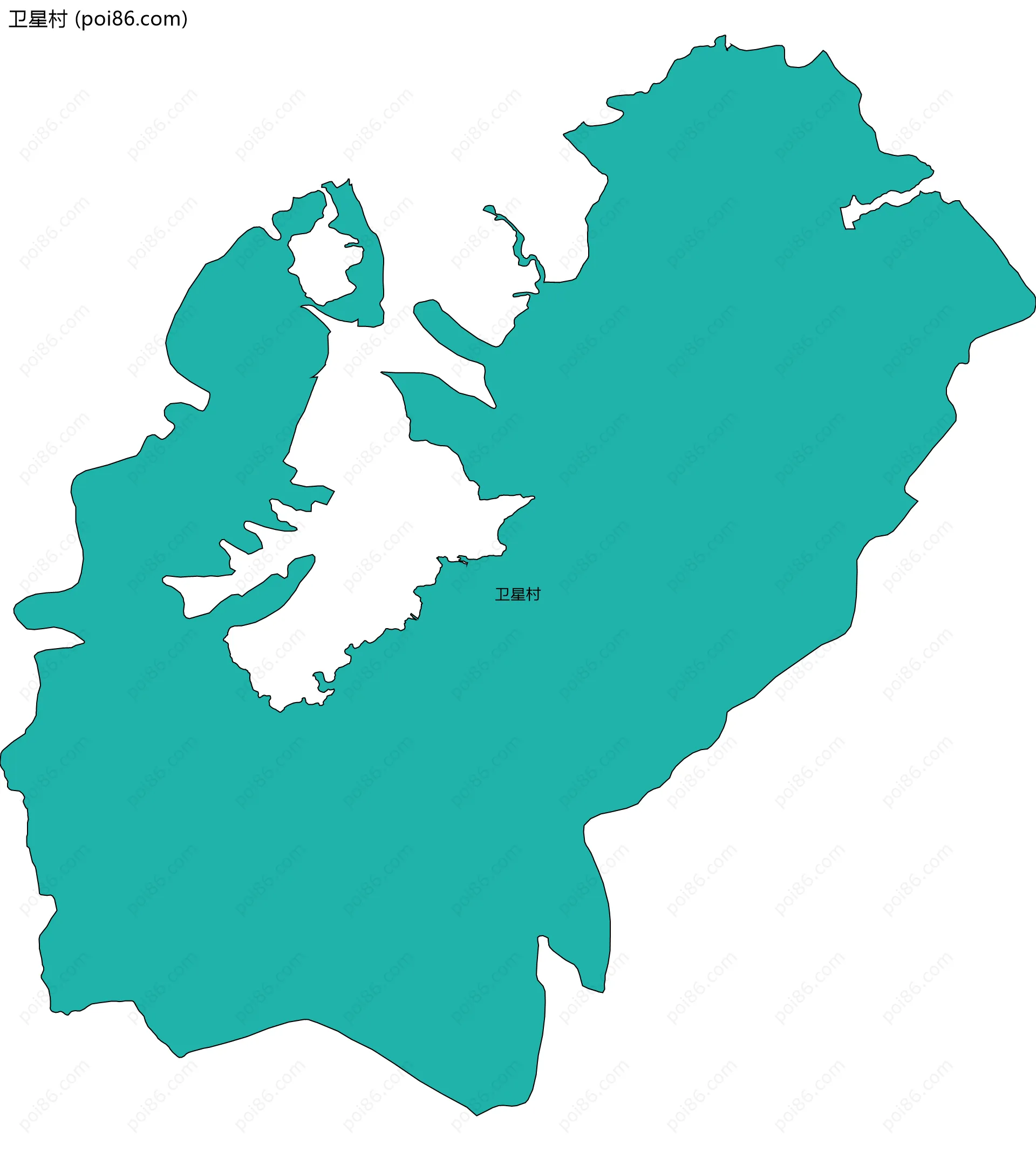 卫星村边界地图