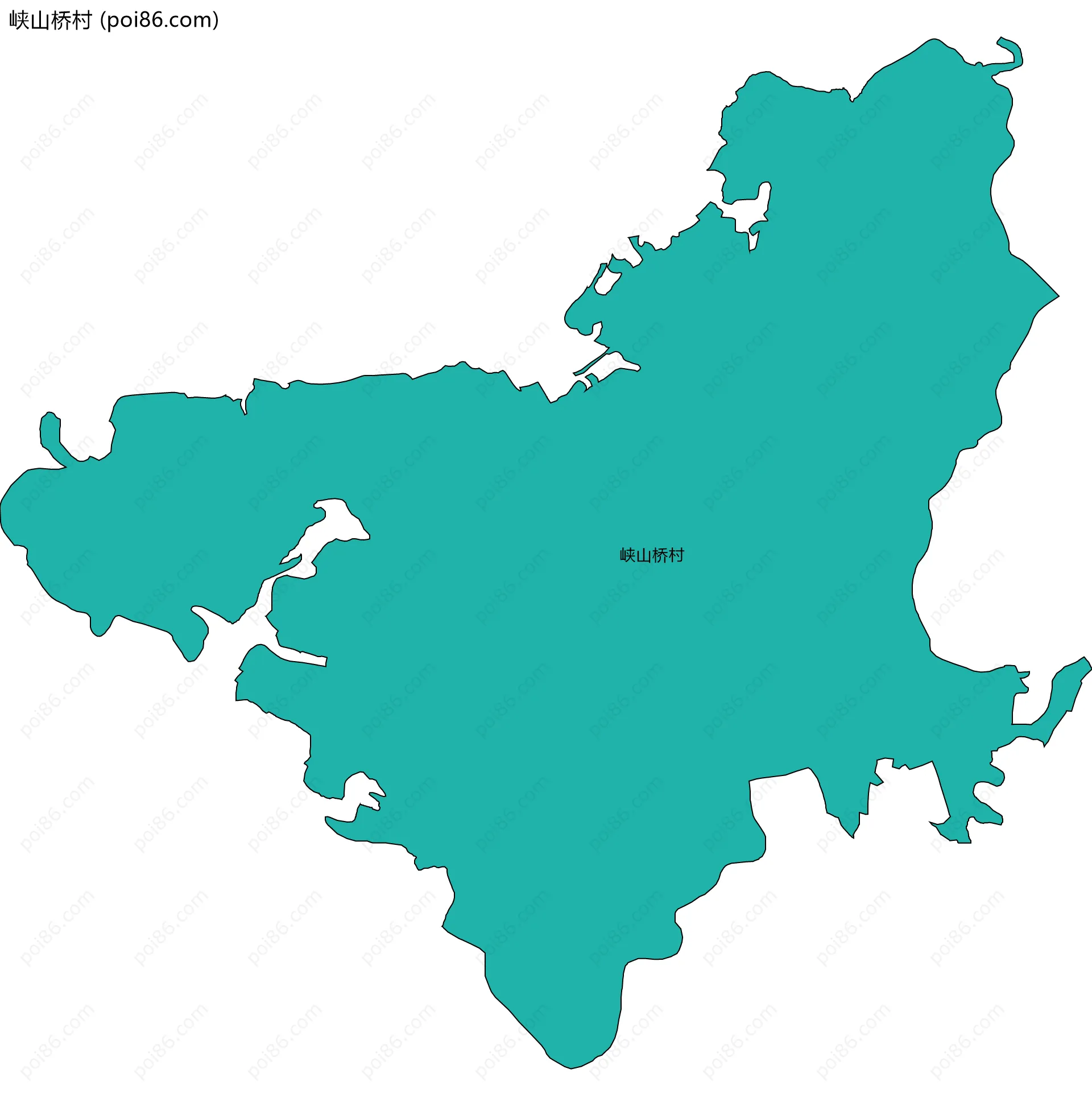 峡山桥村边界地图