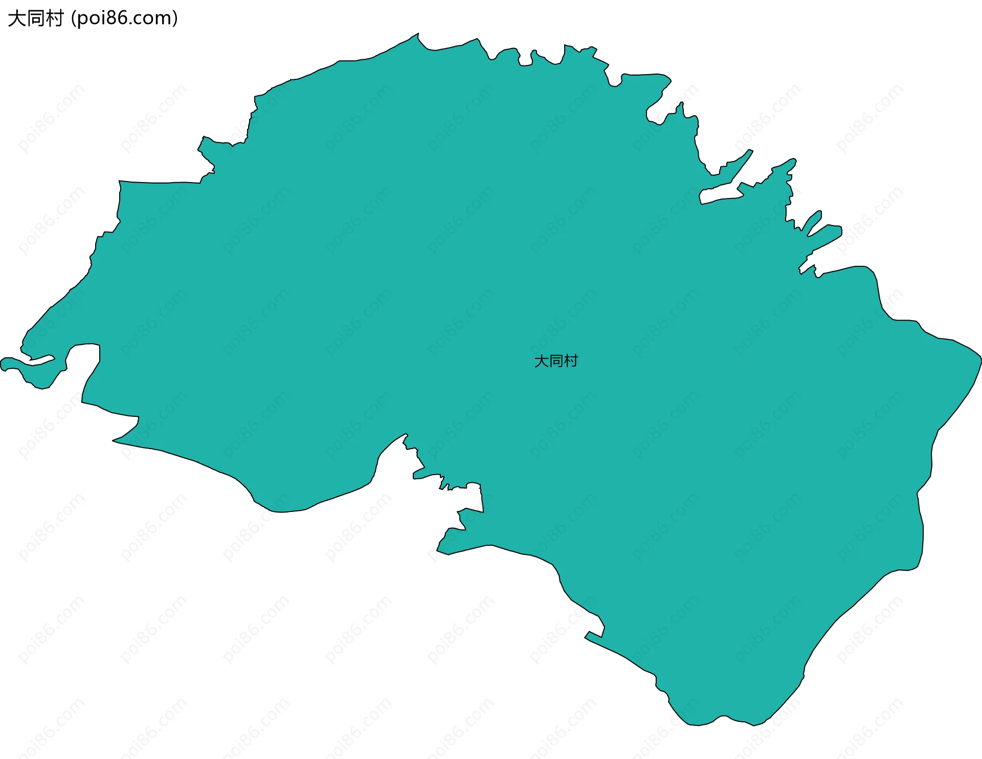 大同村边界地图