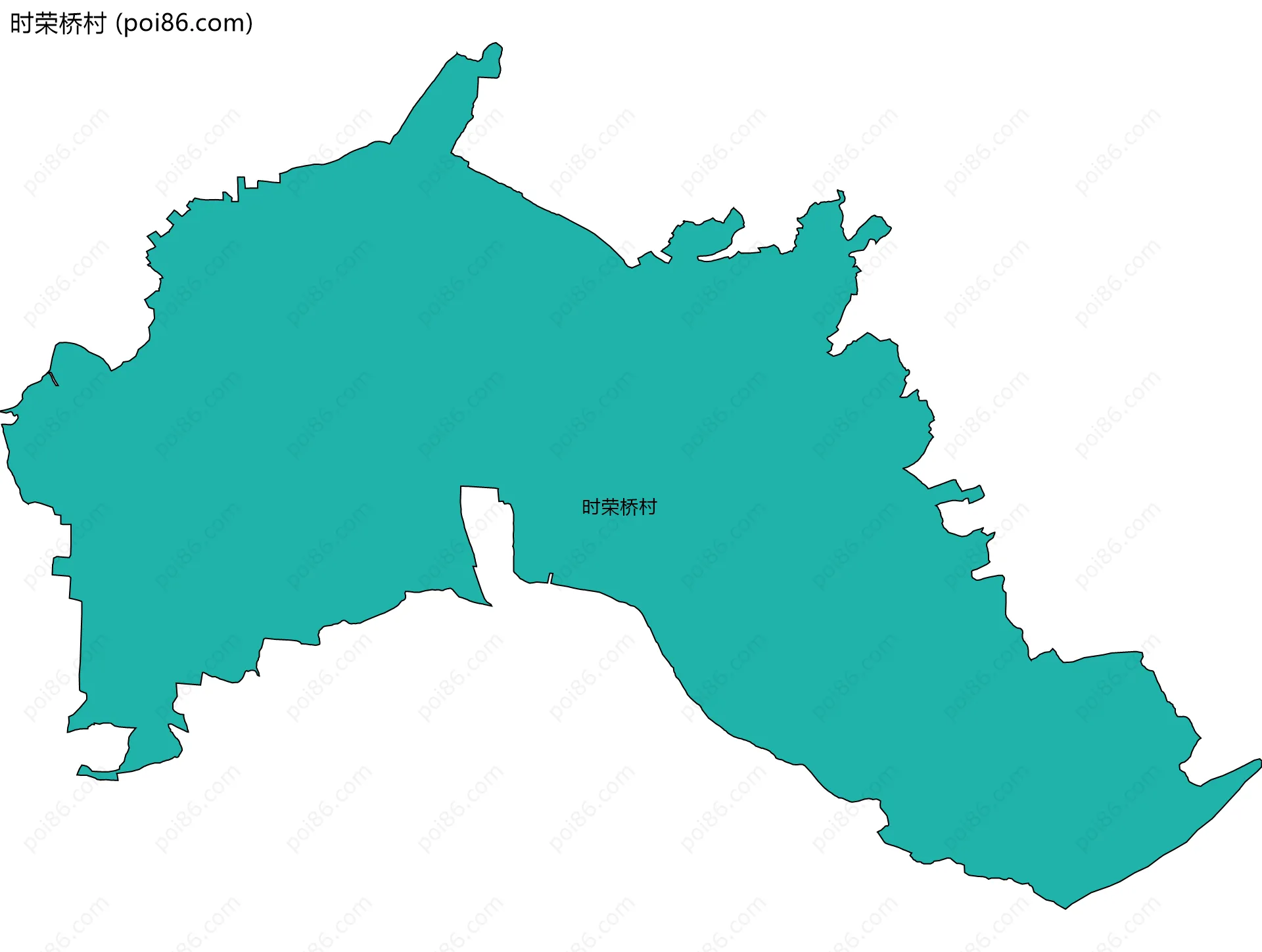时荣桥村边界地图