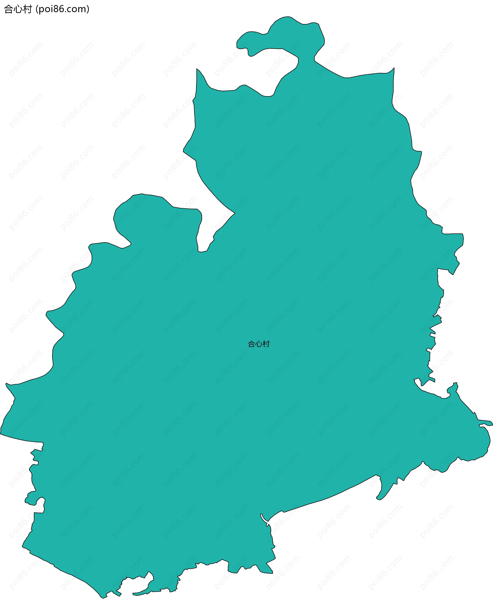 合心村边界地图