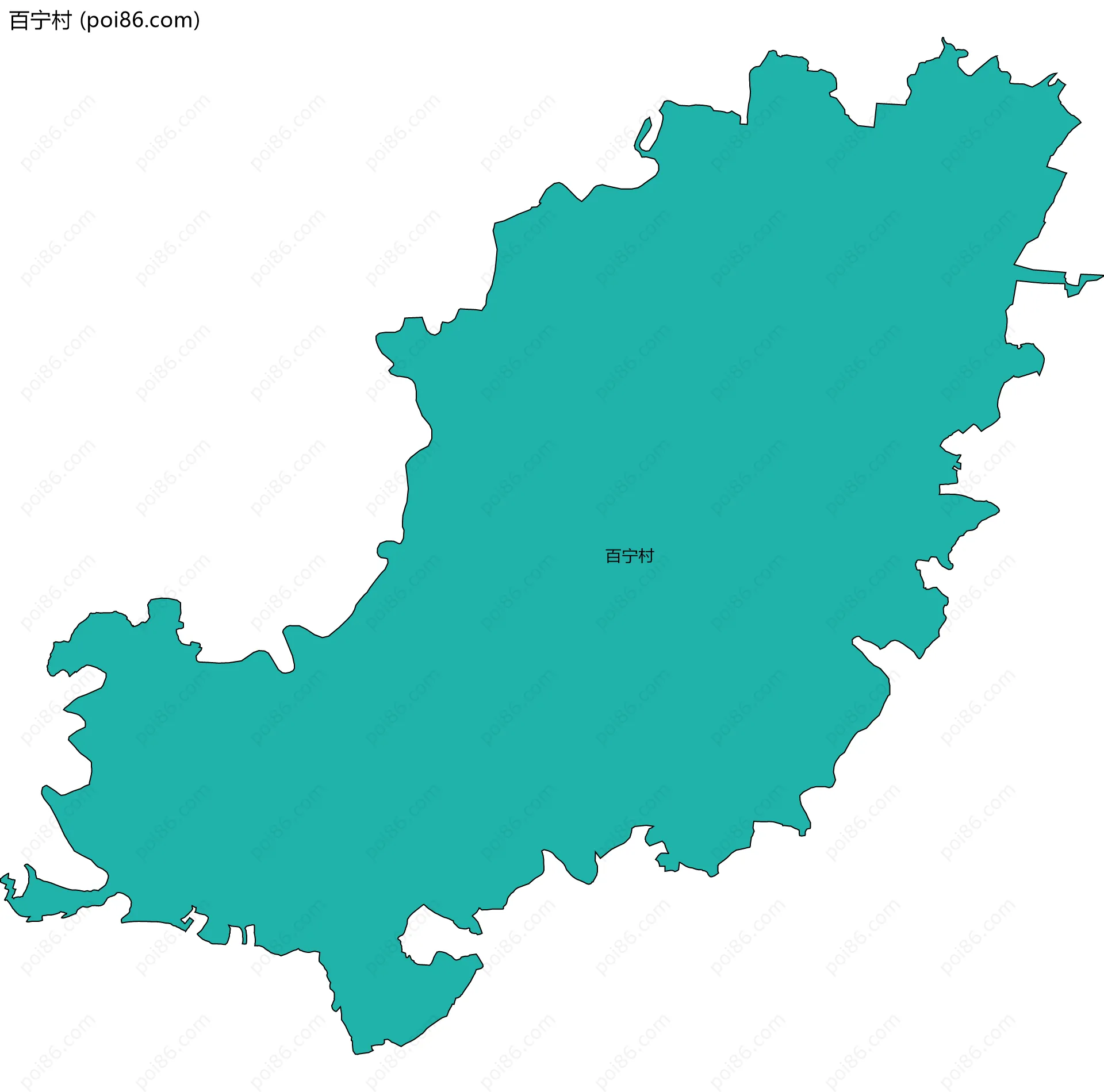 百宁村边界地图
