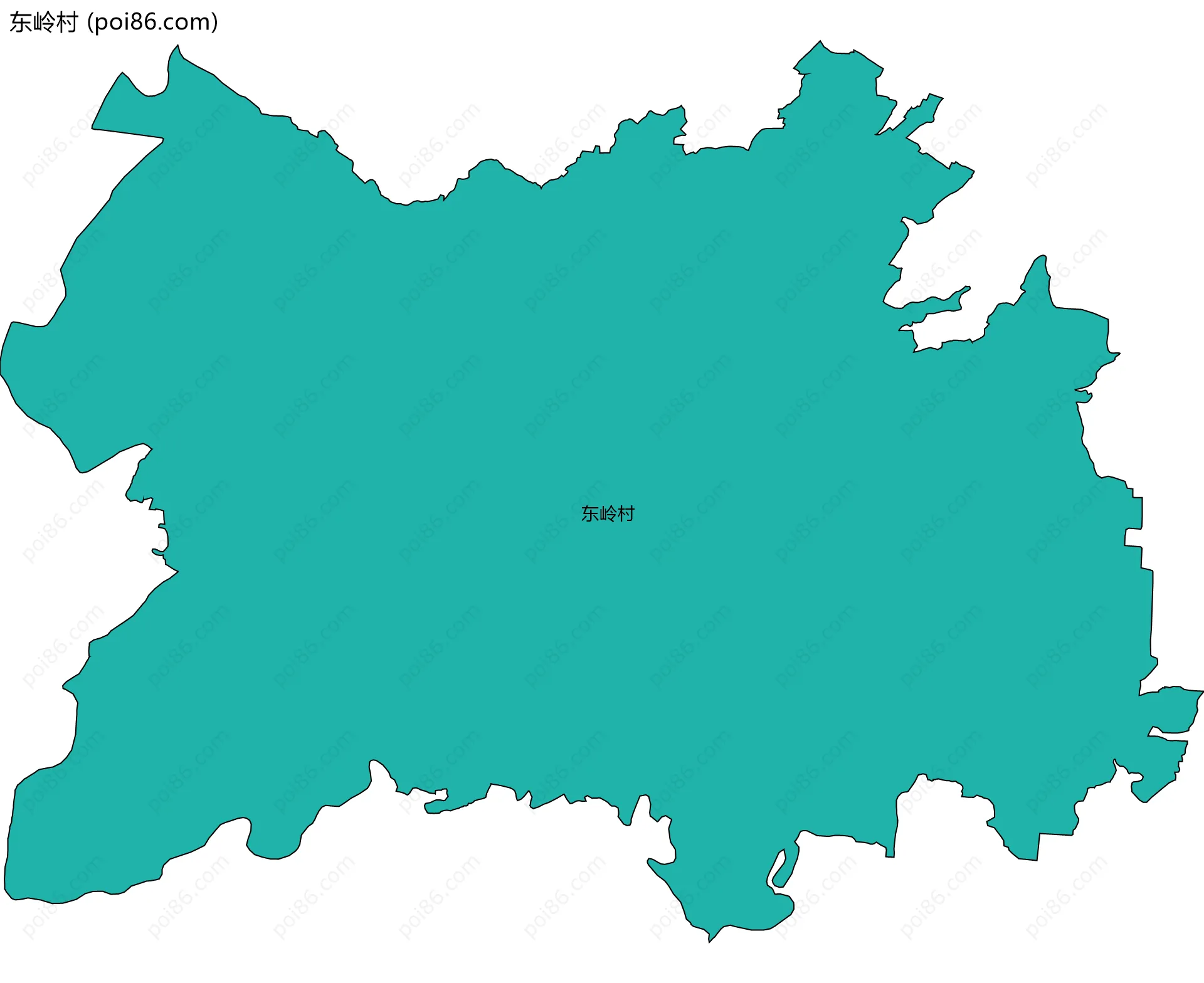 东岭村边界地图