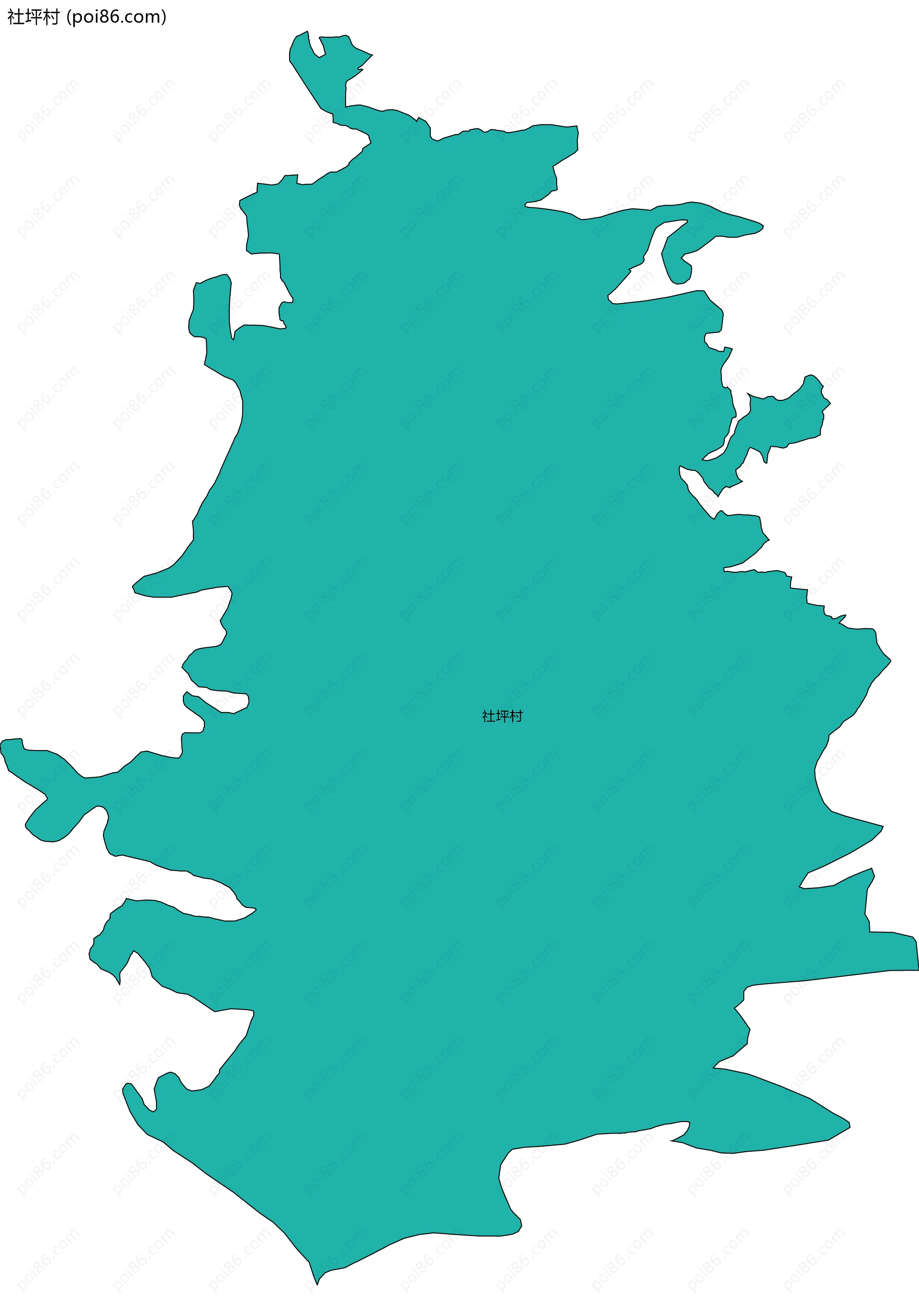 社坪村边界地图