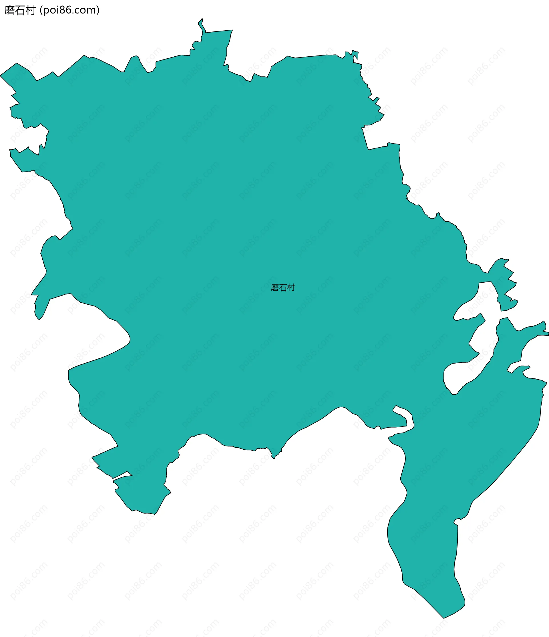 磨石村边界地图