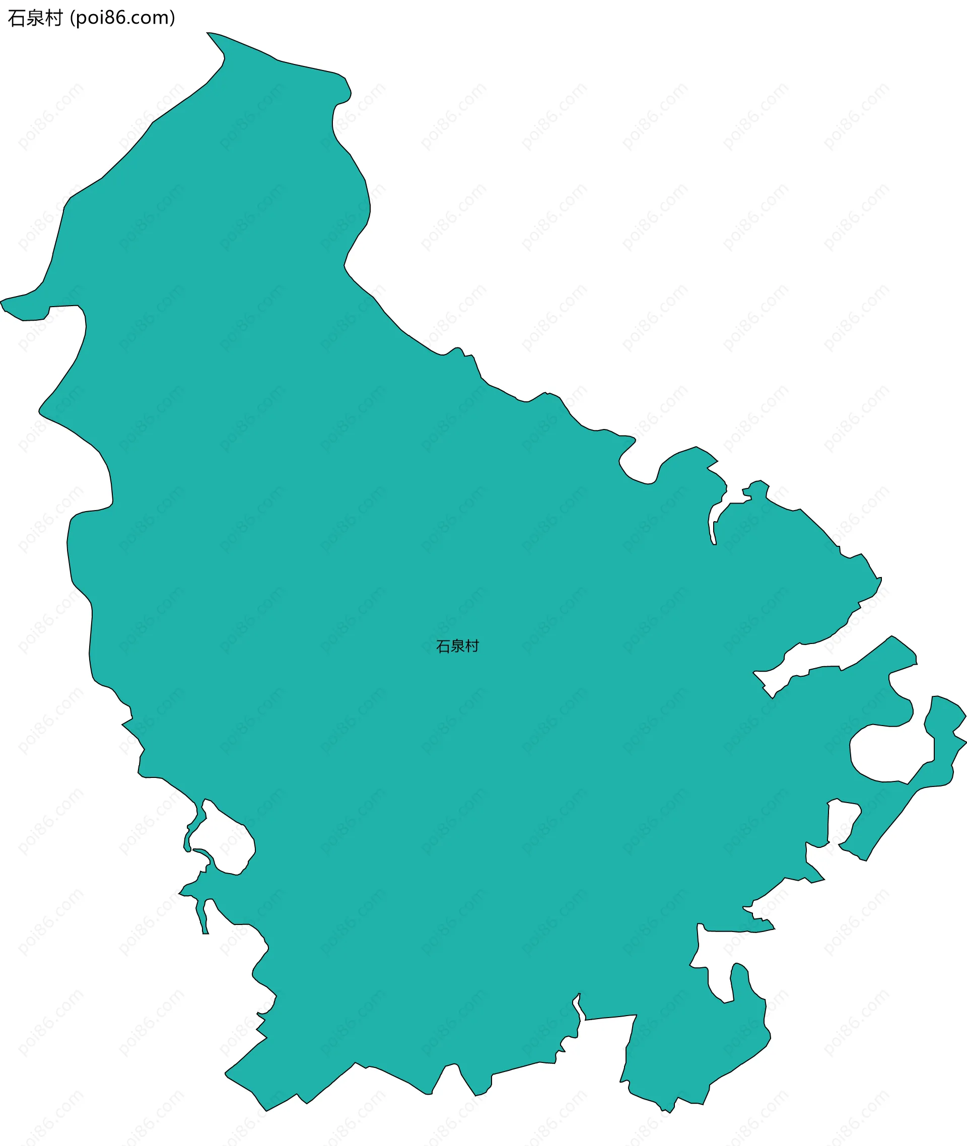 石泉村边界地图