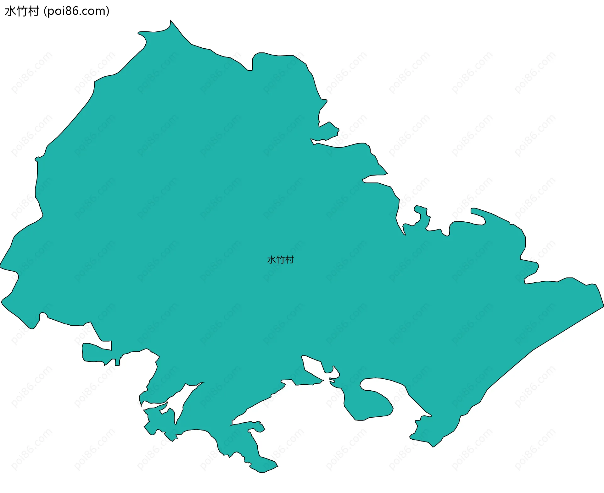 水竹村边界地图