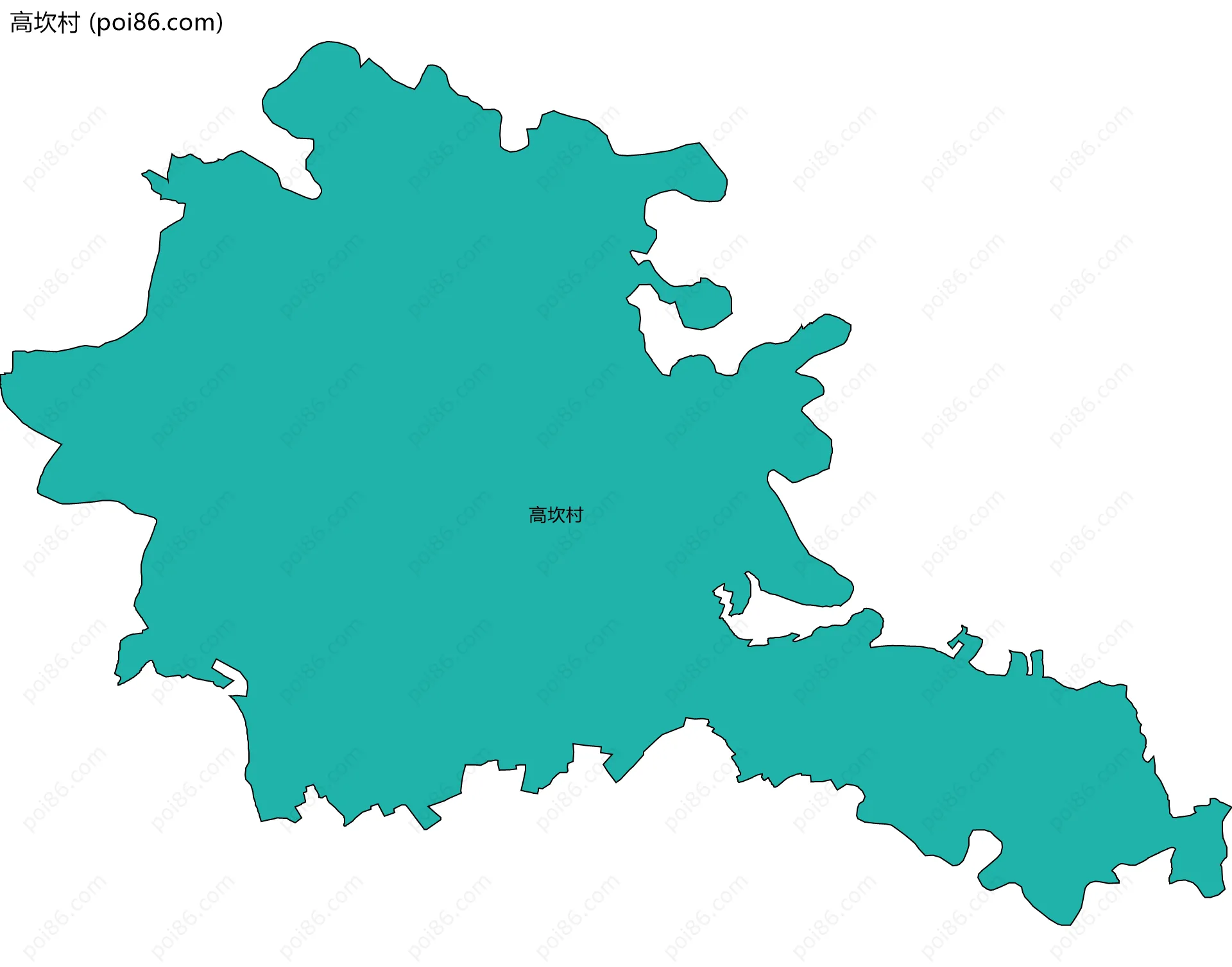 高坎村边界地图