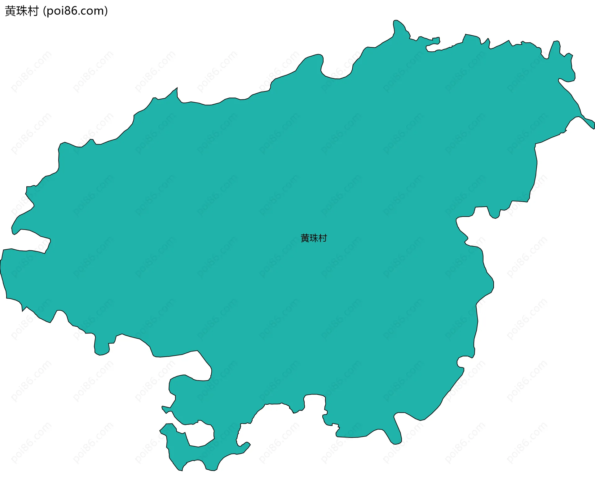 黄珠村边界地图