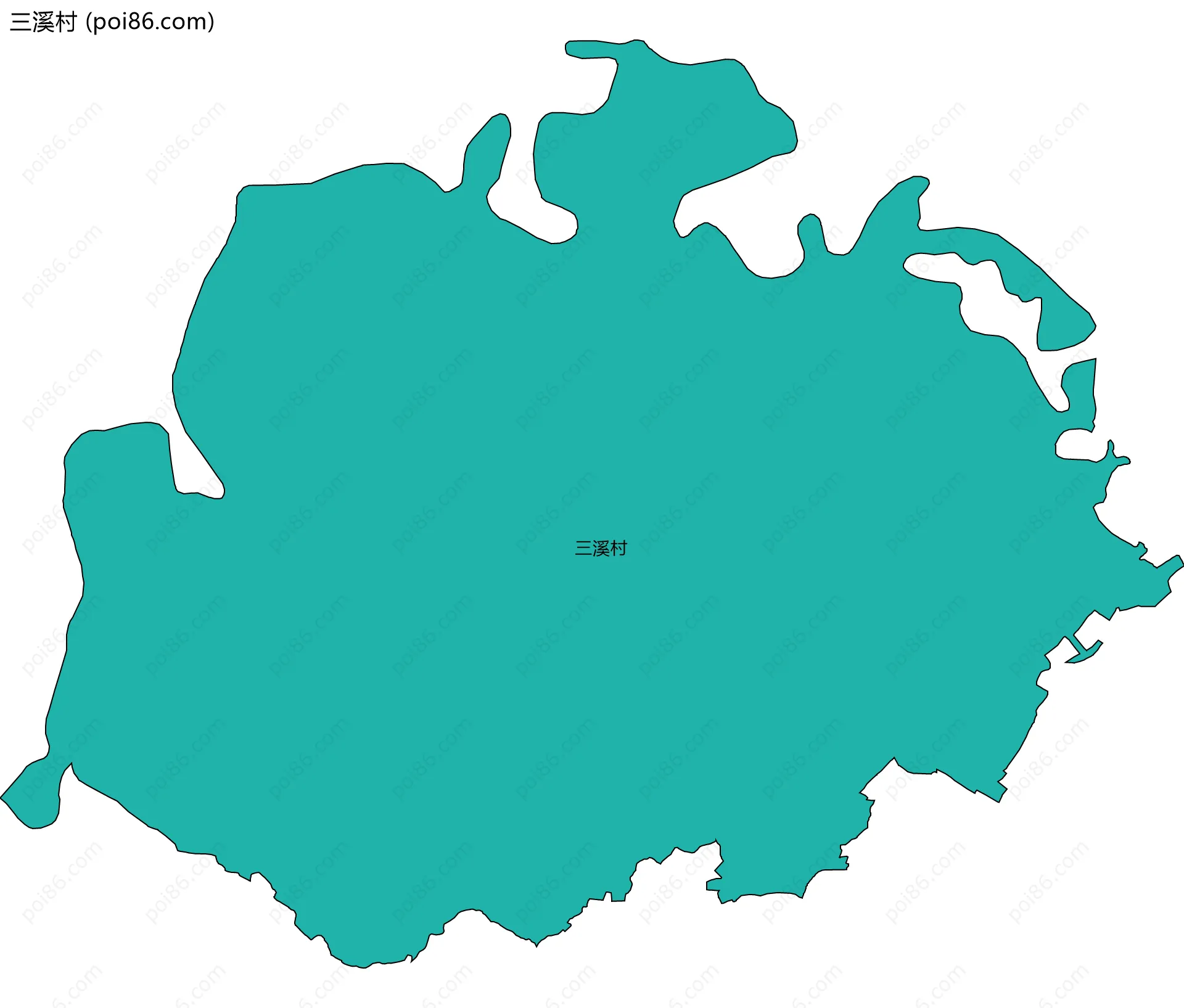 三溪村边界地图