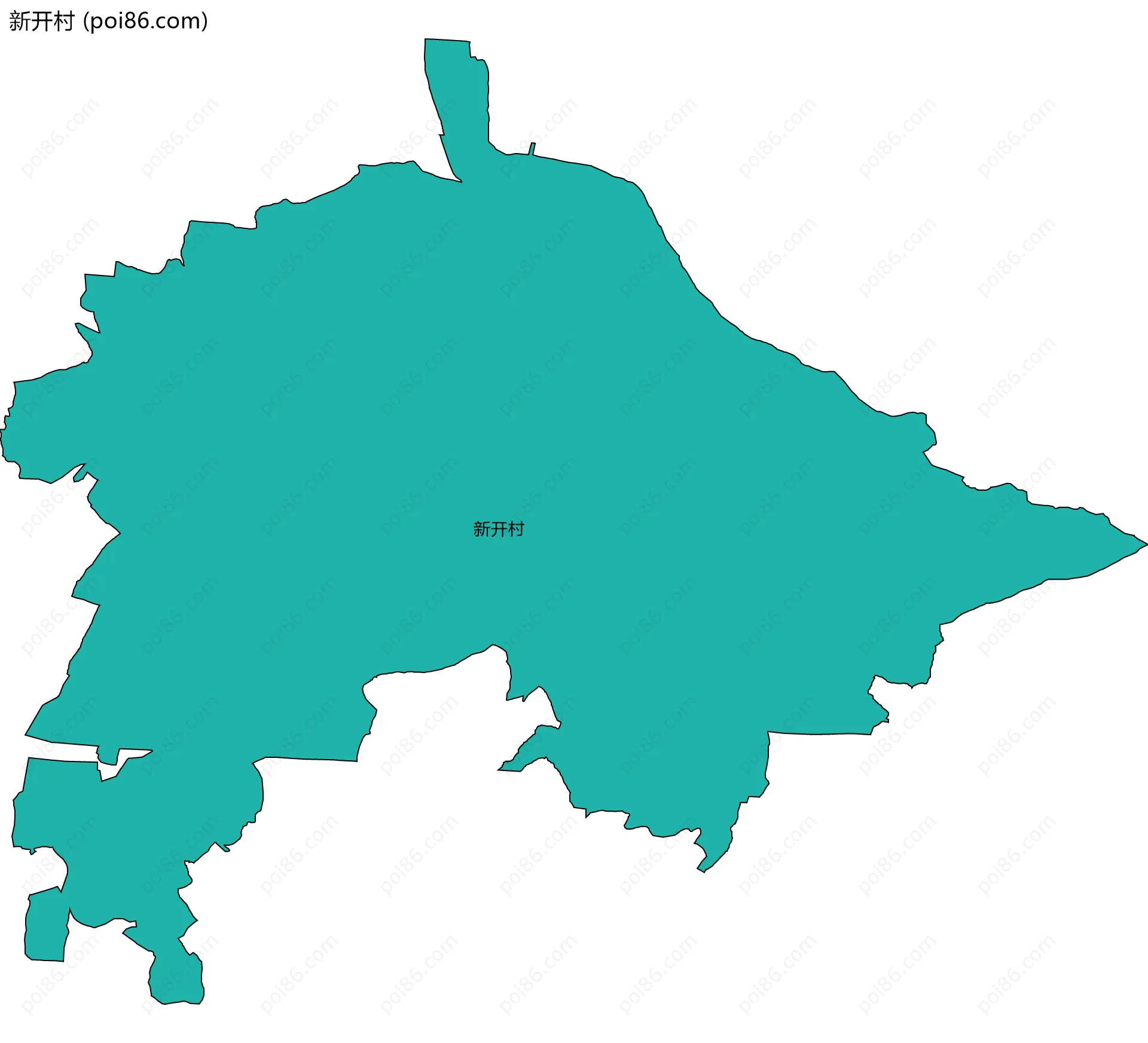 新开村边界地图